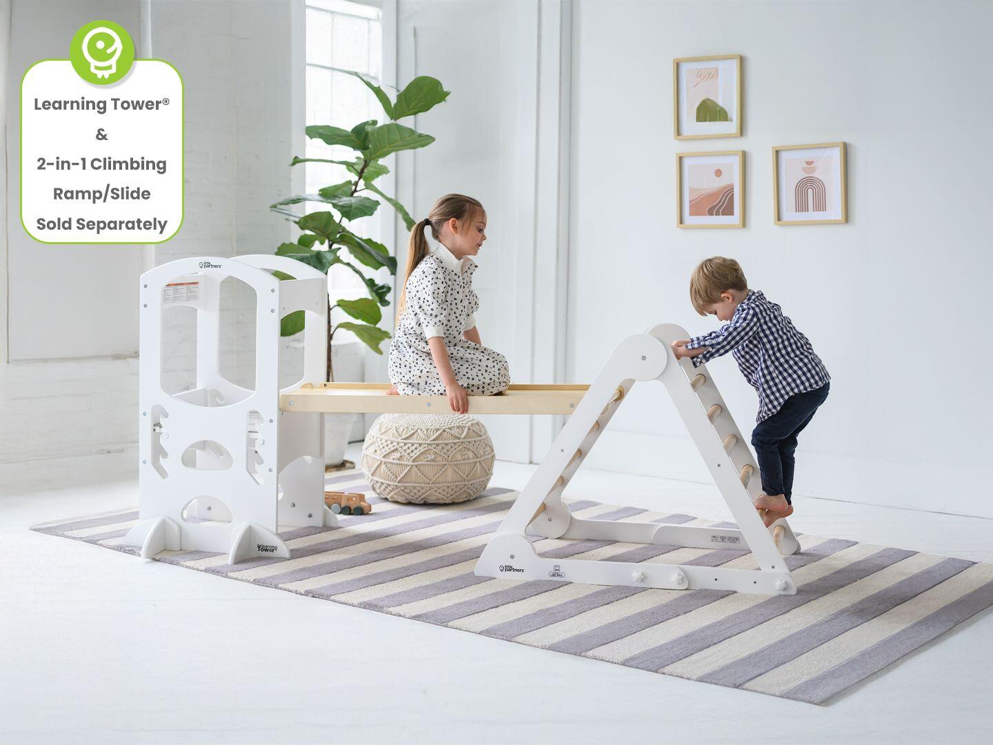 Little Partners Learn 'N Climb Triangle, White/Natural, large