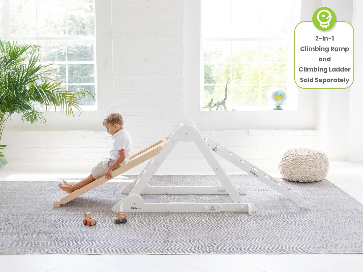 Little Partners Learn 'N Climb Triangle, White/Natural, large