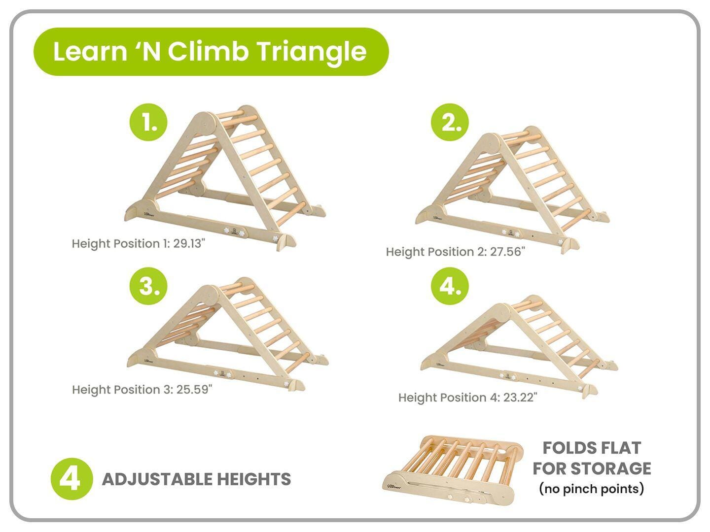 Little Partners Learn 'N Climb Triangle, Natural, large