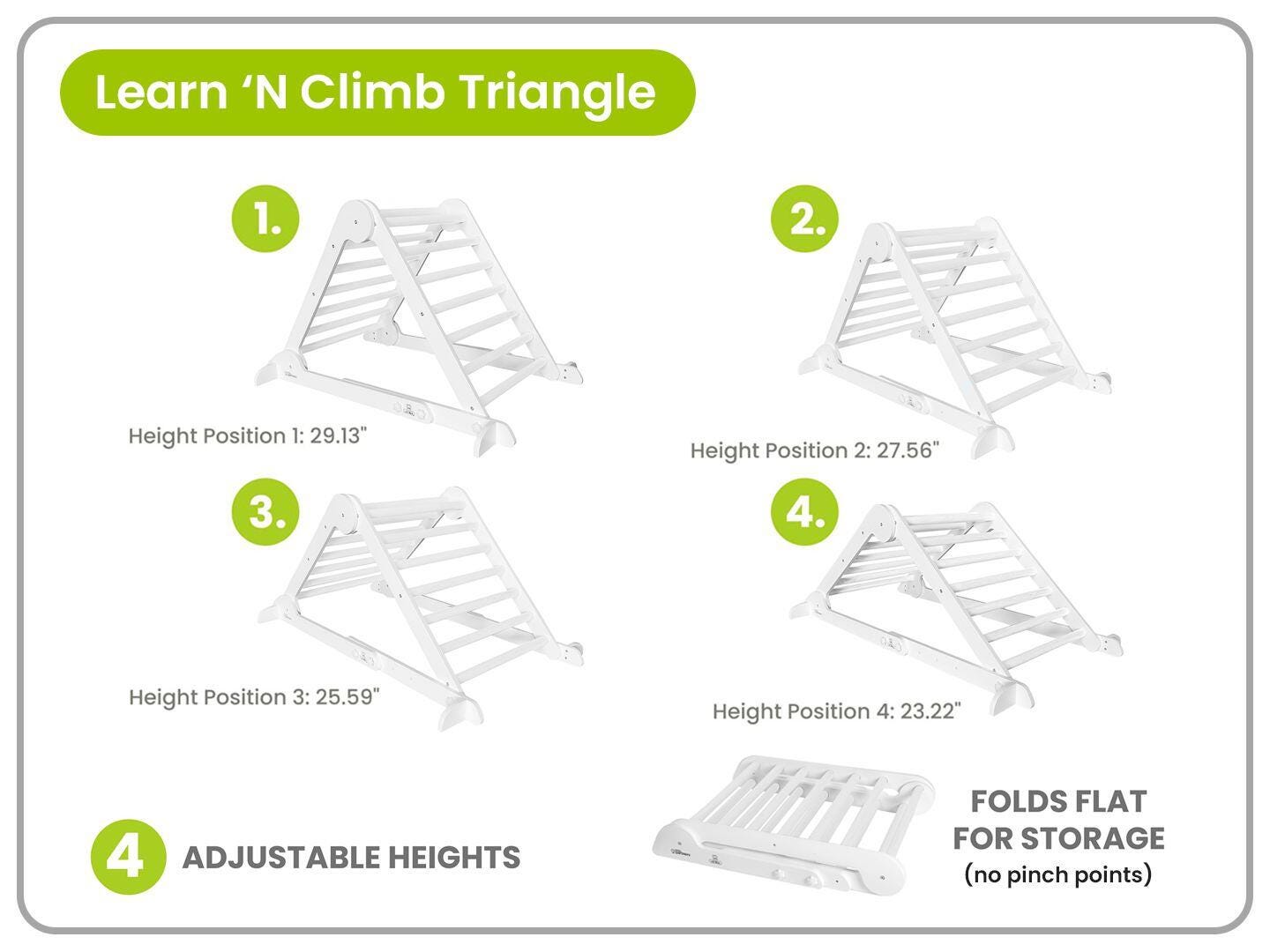 Little Partners Learn 'N Climb Triangle, Soft White, large