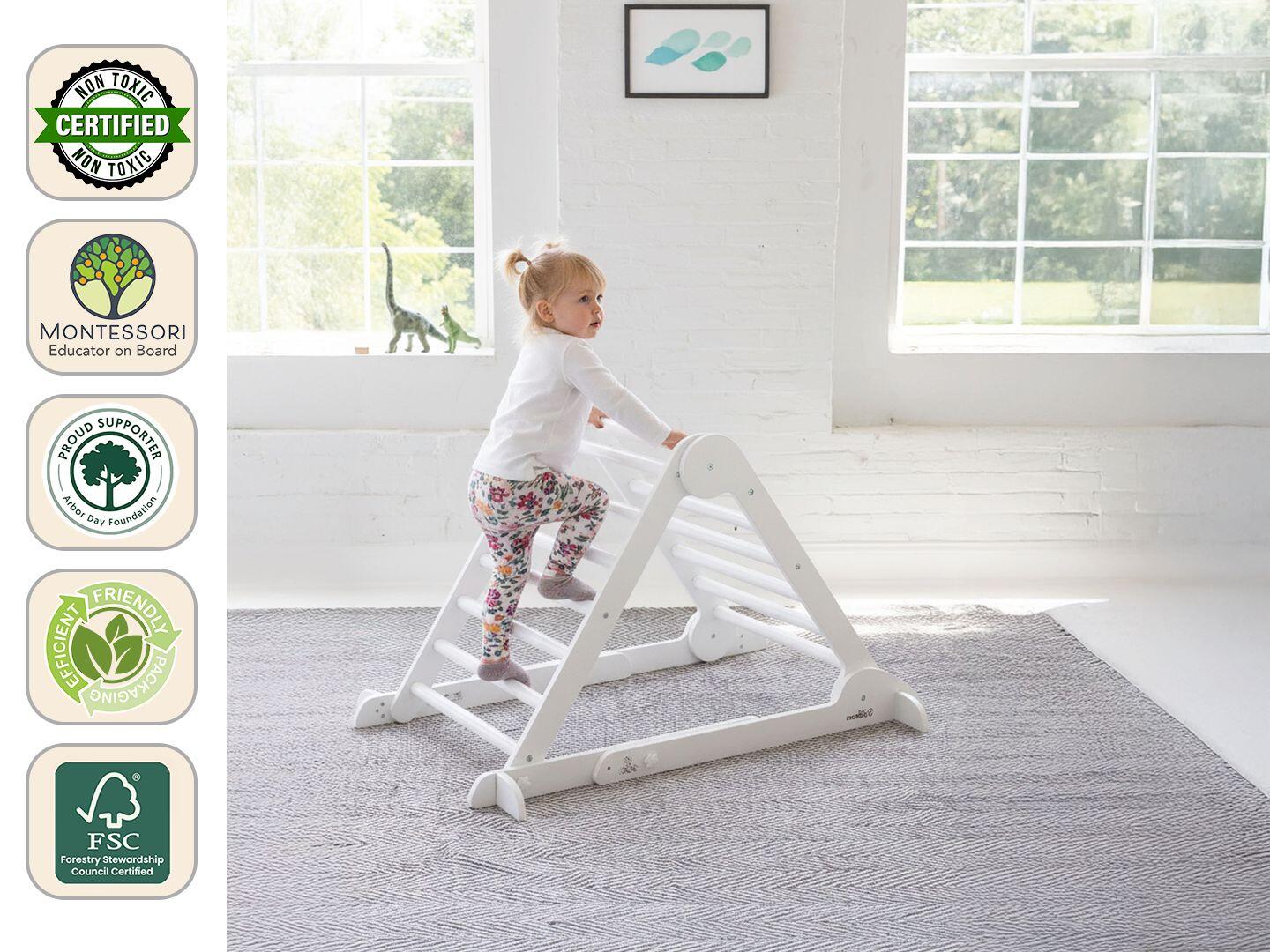 Little Partners Learn 'N Climb Triangle, Soft White, large