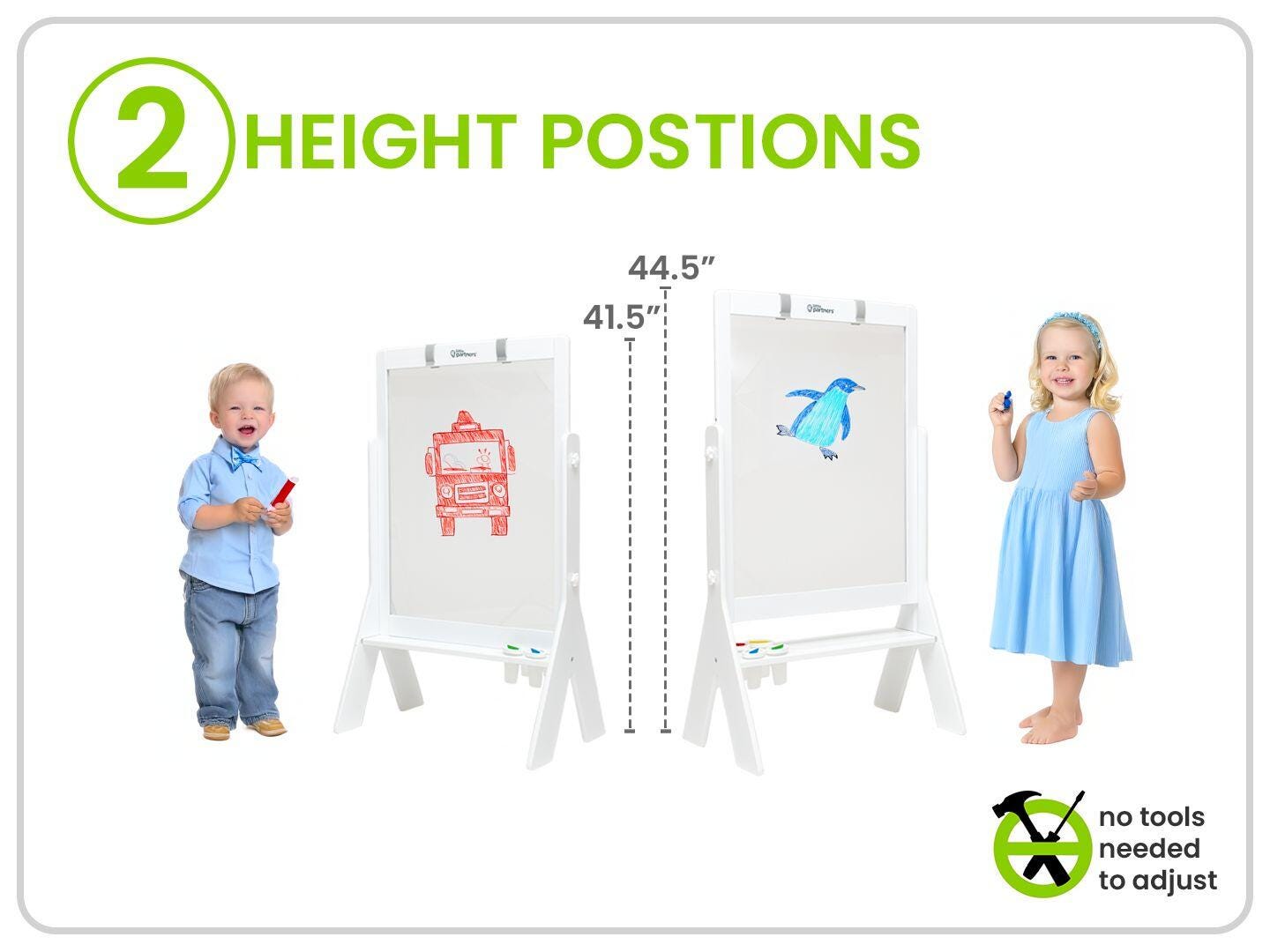 Little Partners Peek-A-Boo Adjustable Art Easel, , large