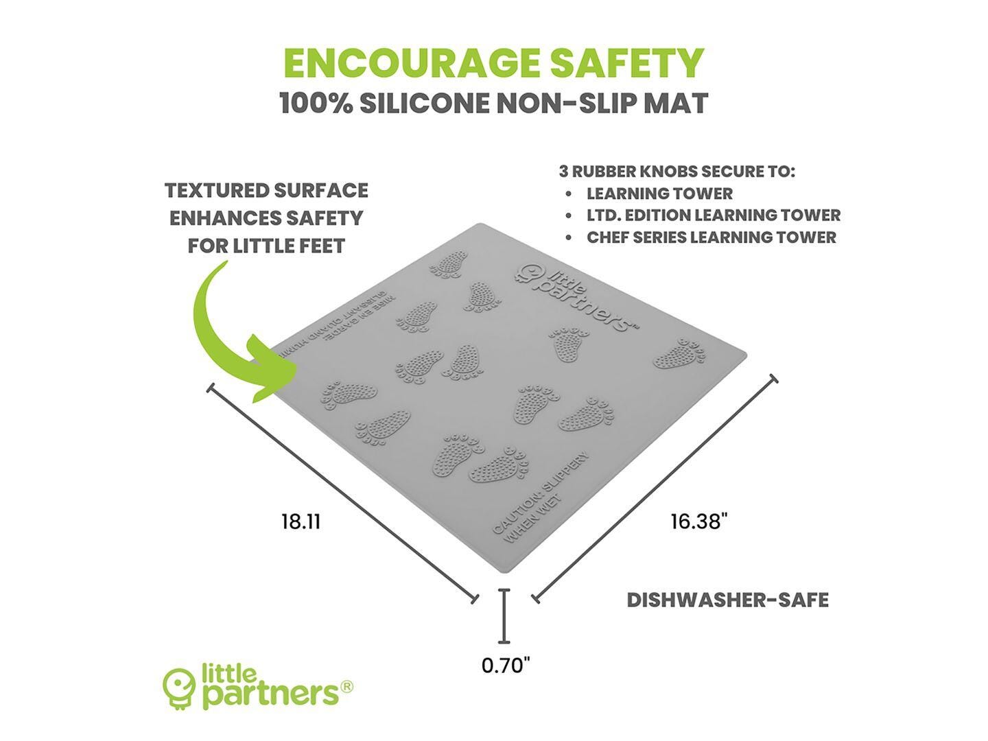 Little Partners Non-Slip Silicone Mat for Learning Tower, , large