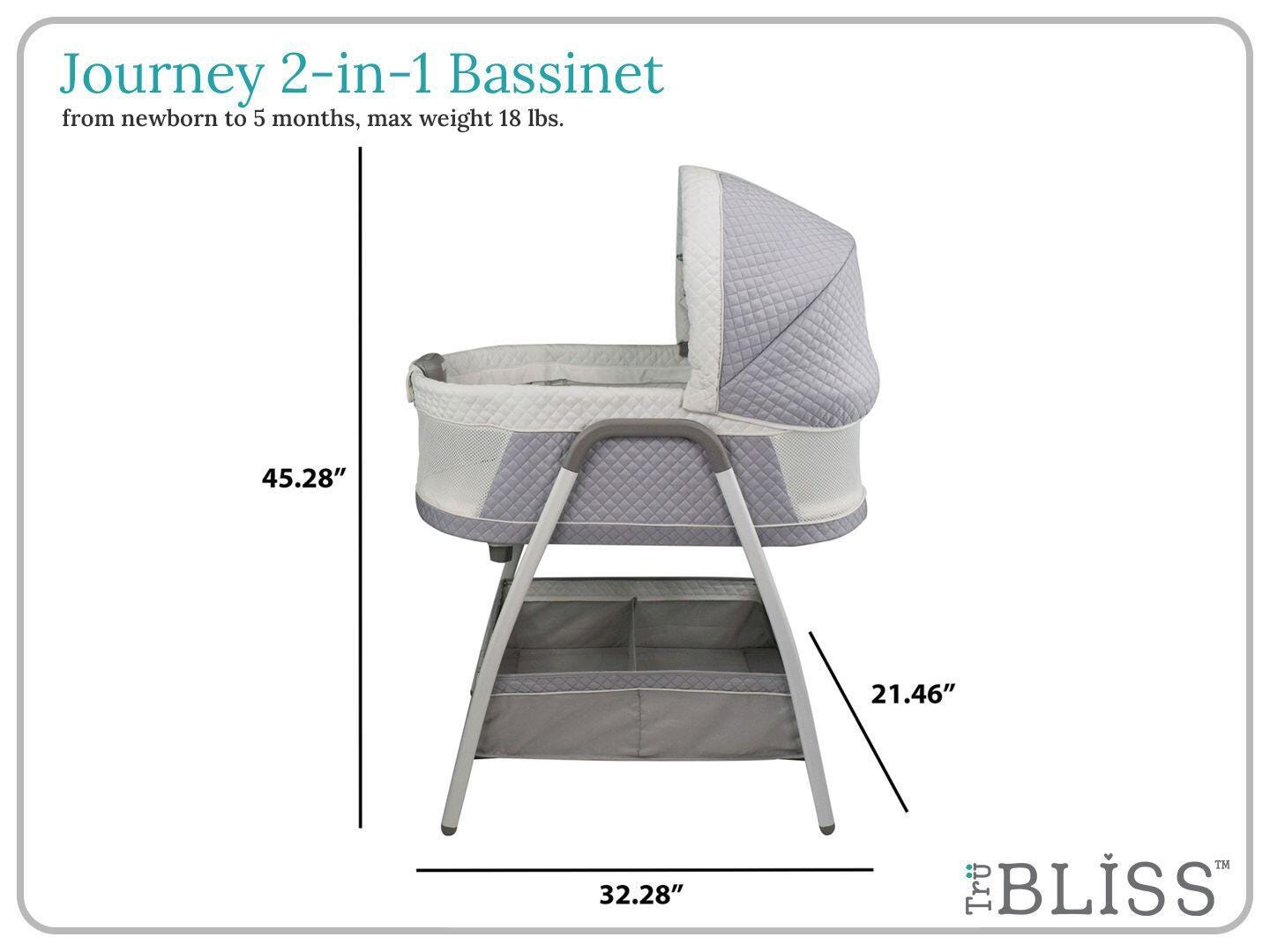 TruBliss Journey 2-in-1 Bassinet, , large