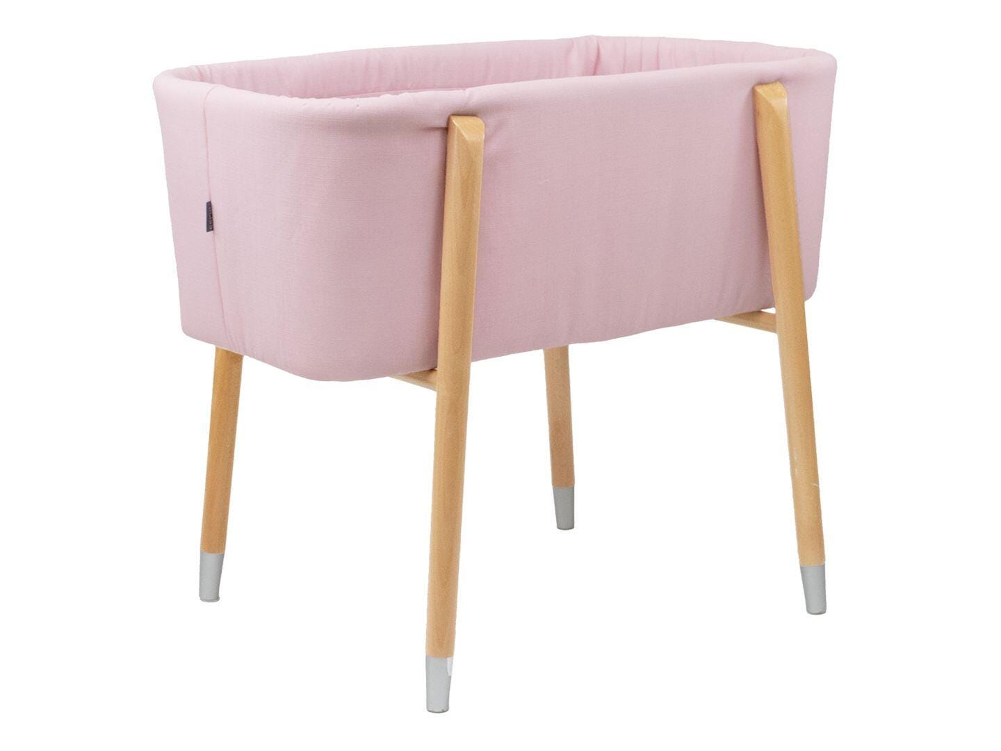 TruBliss Sova Bedside Bassinet, Precious Pink/Beige, large