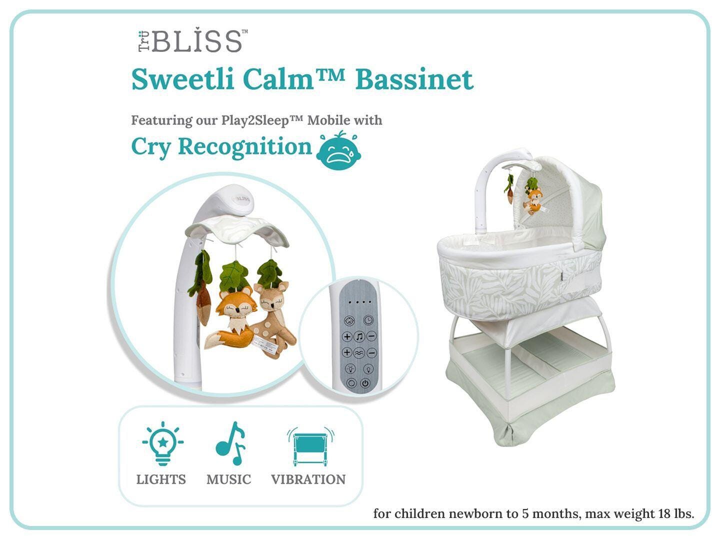 TruBliss Sweetli Comfy Bassinet, , large