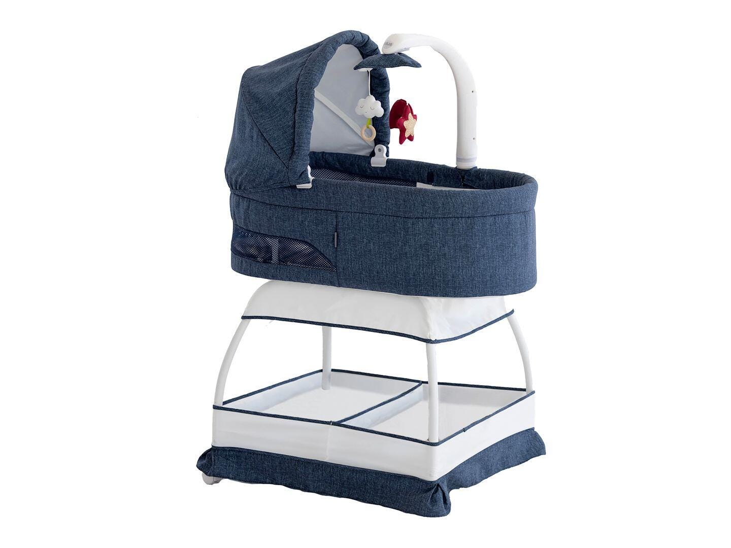 TruBliss Baby Sweetli Nurture Bassinet, Denim Melange, large