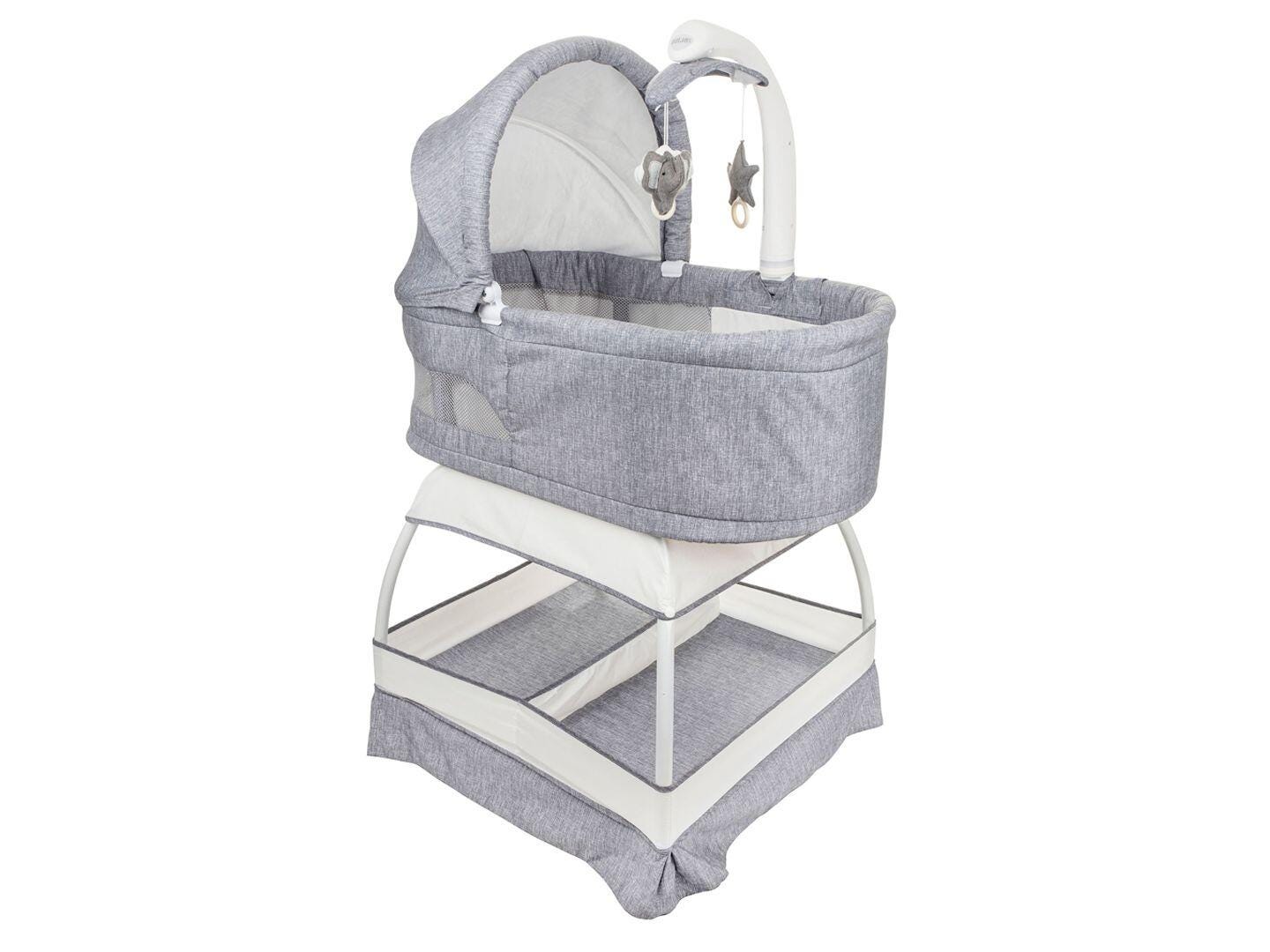 TruBliss Baby Sweetli Nurture Bassinet, Gray Melange, large