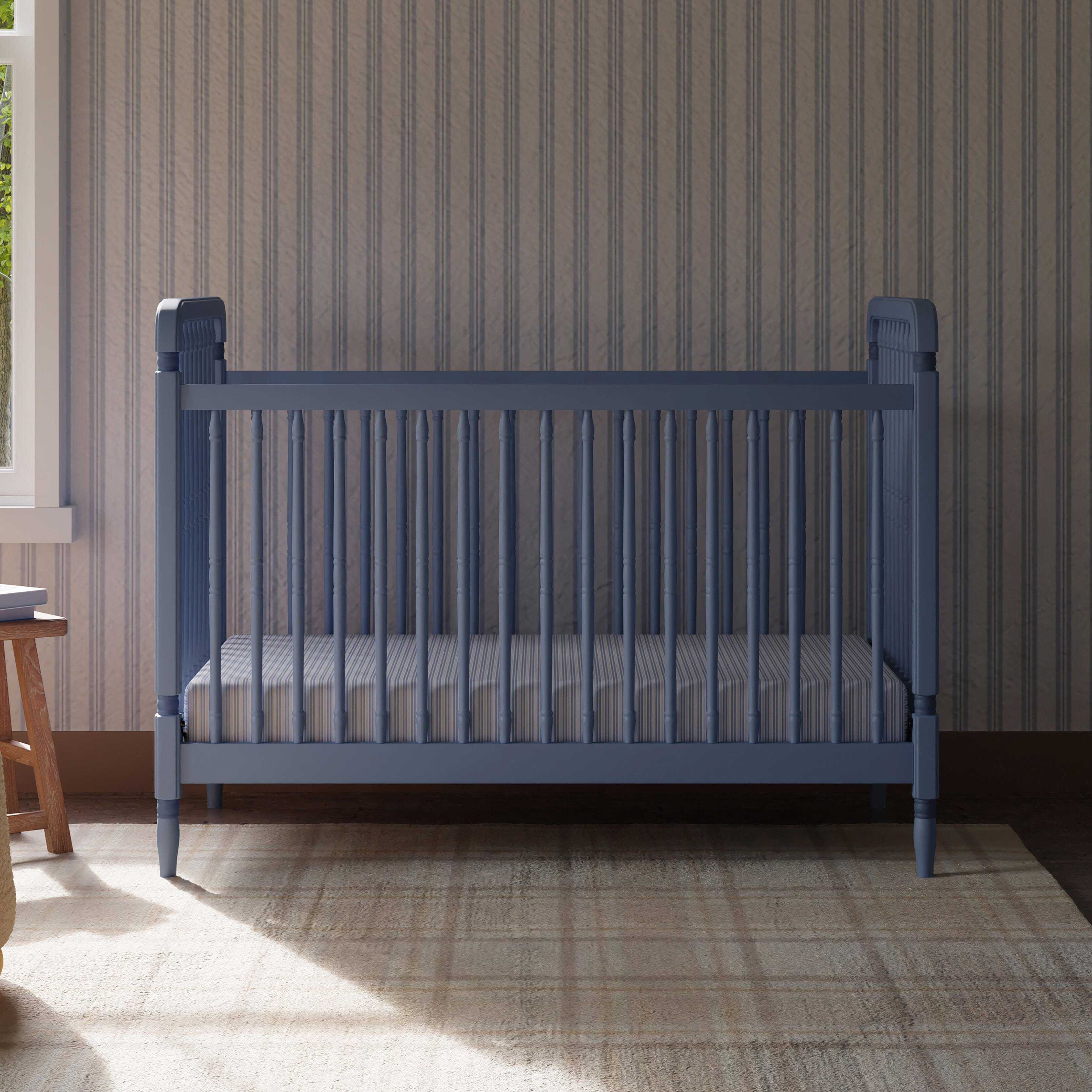 Namesake Liberty 3-in-1 Convertible Crib, Cove Blue, rollover