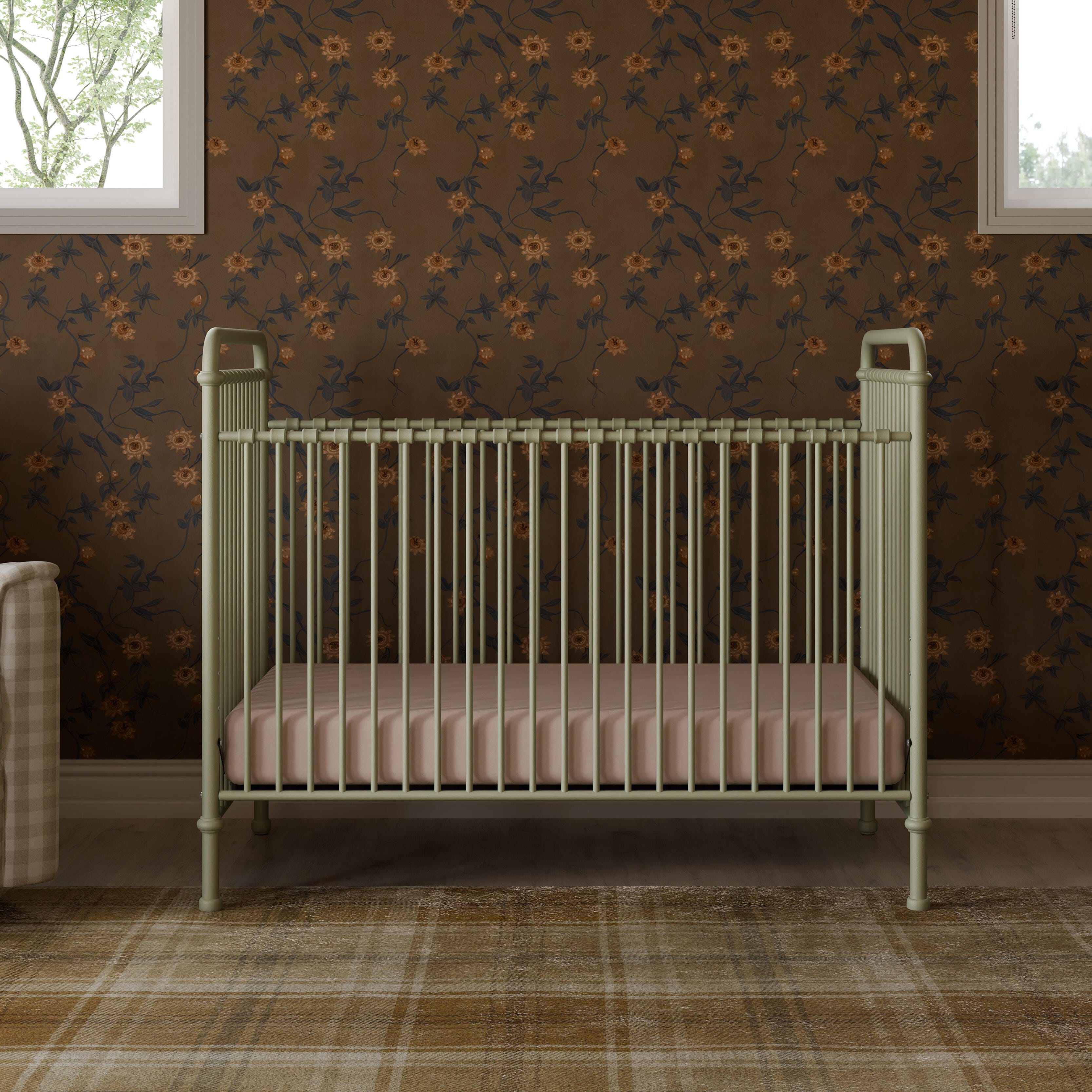 Namesake Abigail 3-in-1 Convertible Crib, Heirloom Sage, rollover