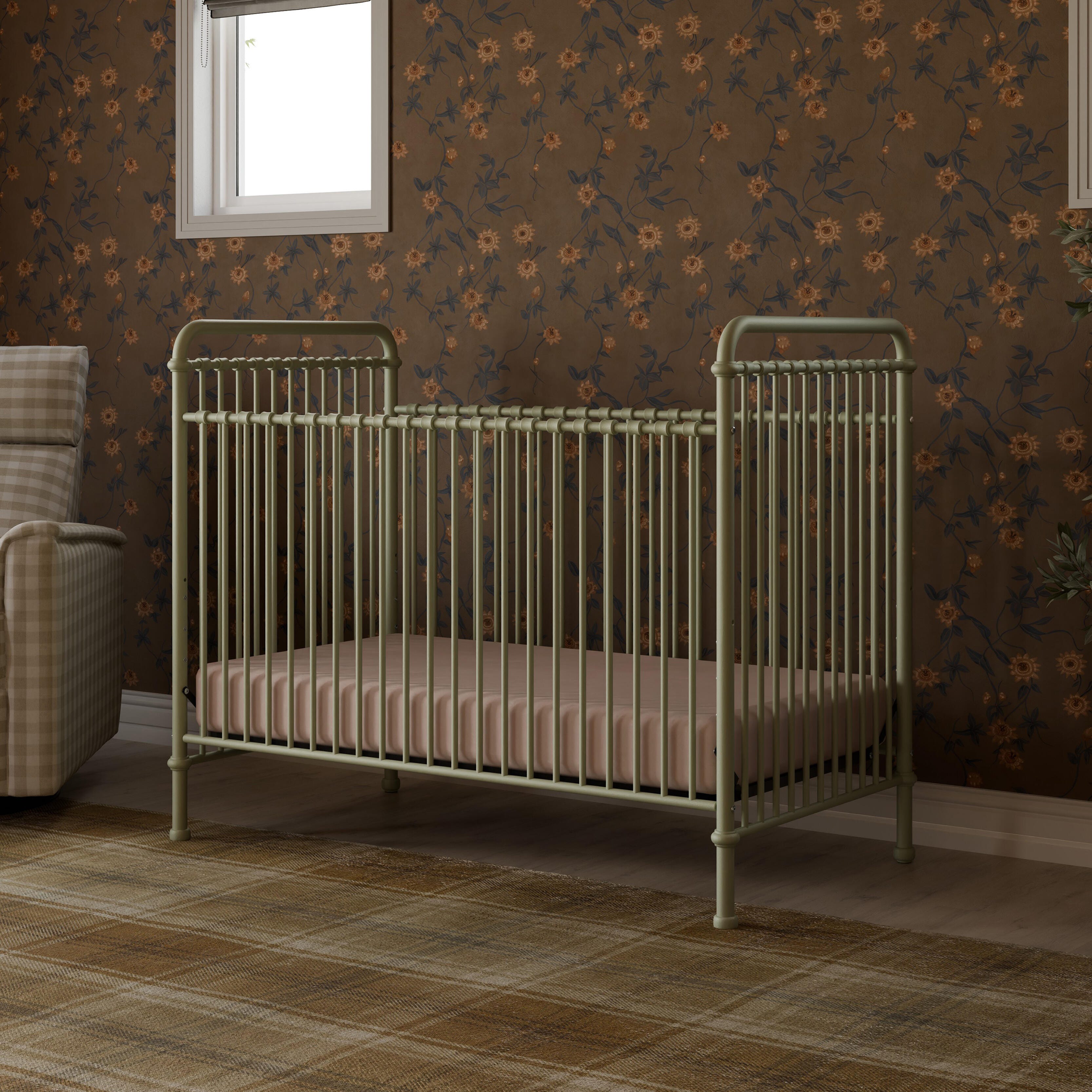 Namesake Abigail 3-in-1 Convertible Crib, Heirloom Sage, large