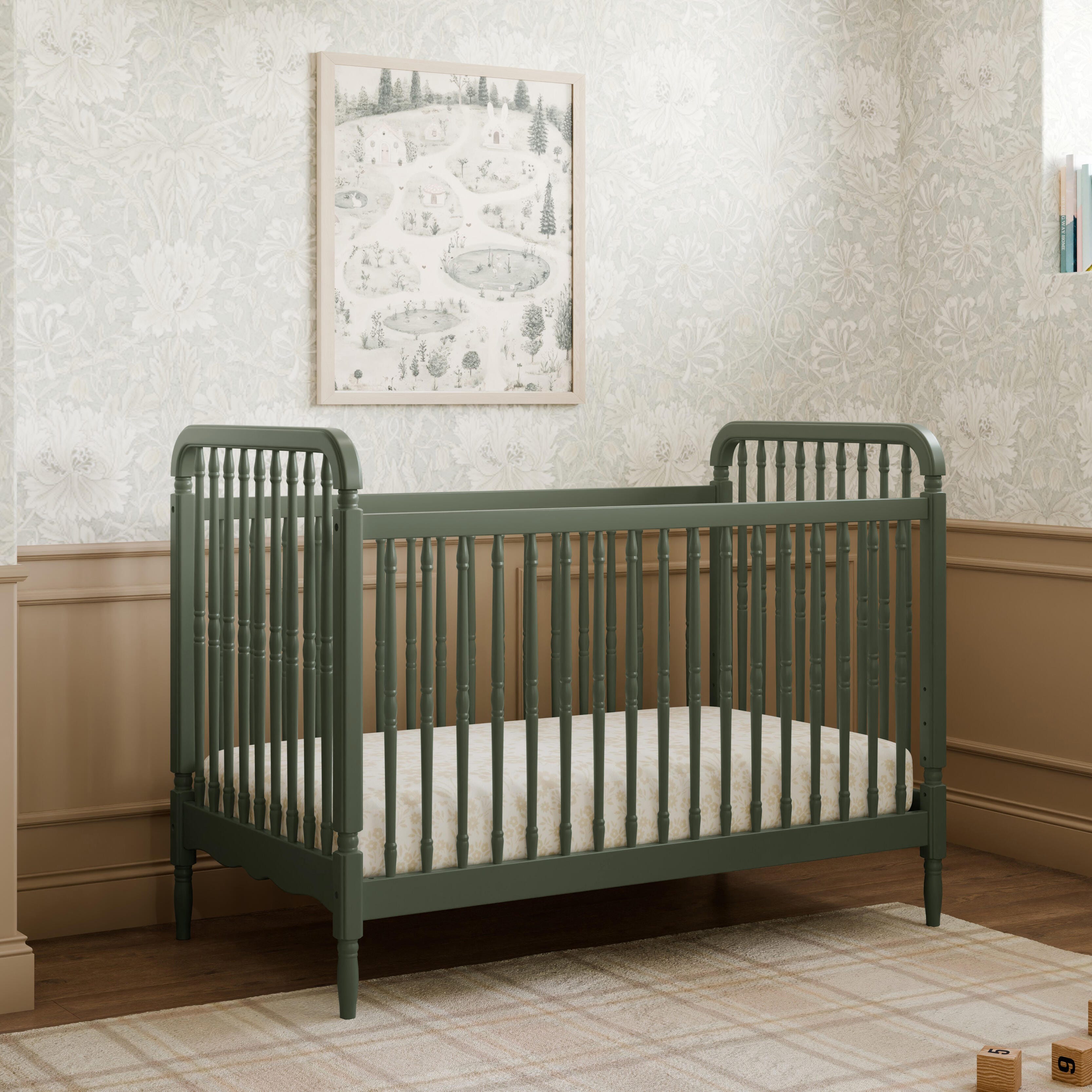 Namesake Liberty 3-in-1 Convertible Crib, Juniper, large