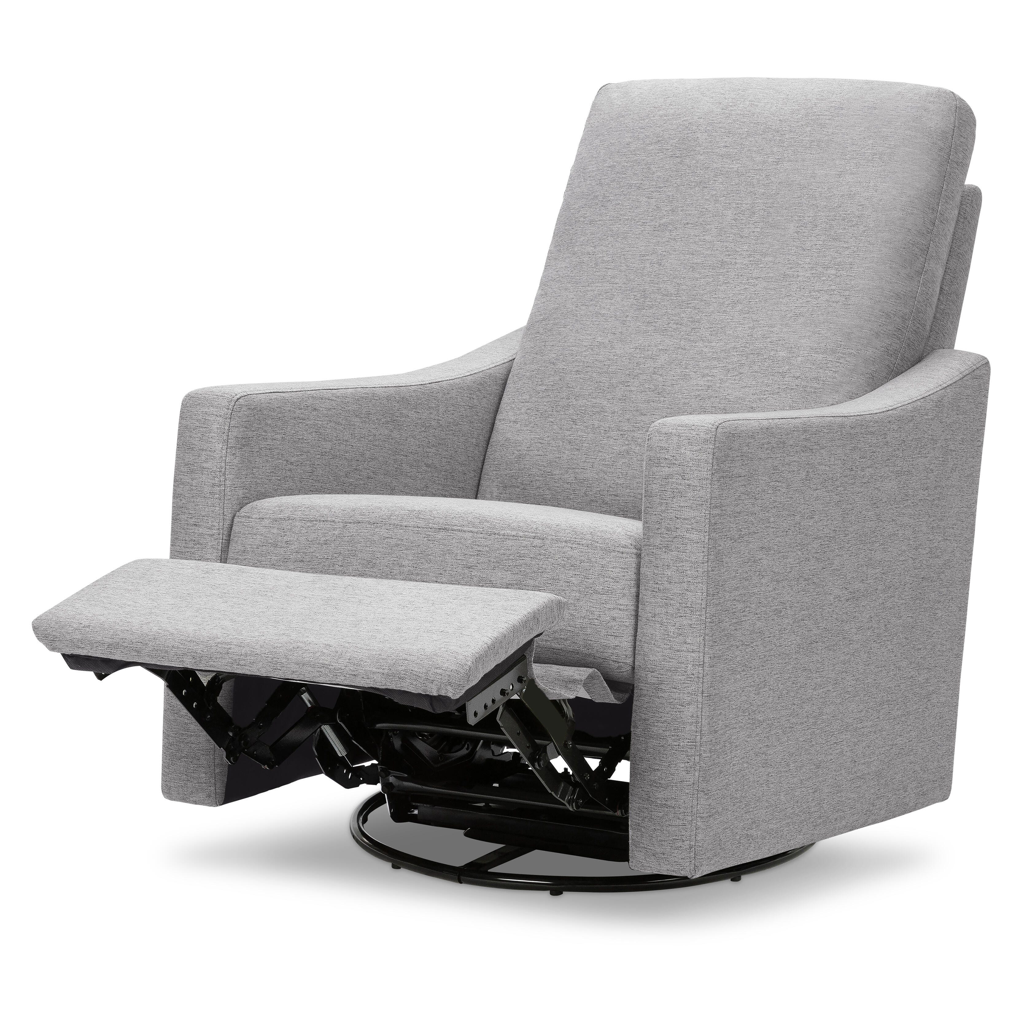 daVinci Jonah Manual Swivel Recliner, Frost Gray, large