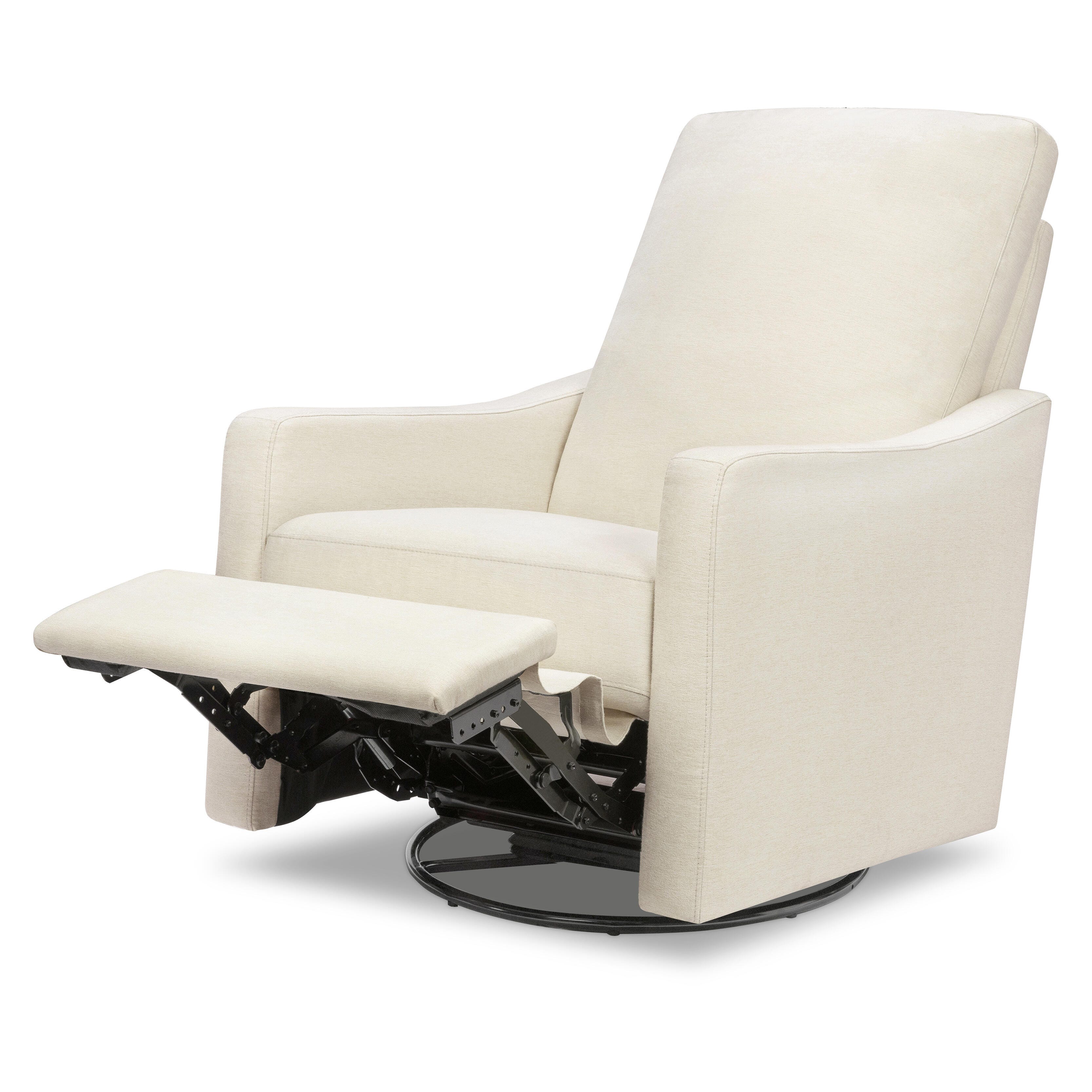 daVinci Jonah Manual Swivel Recliner, Vanilla, large