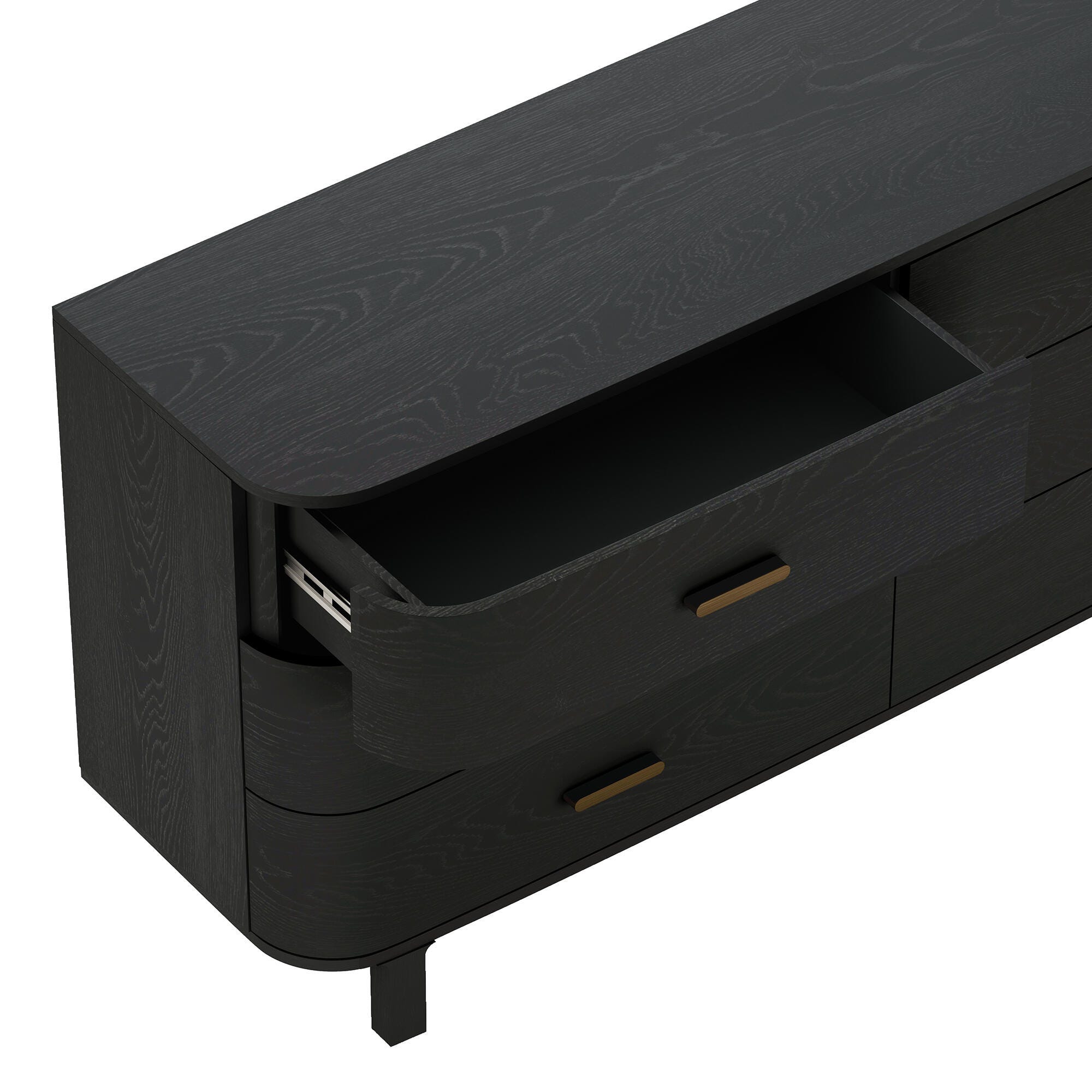Manhattan Comfort Solara 6 Drawer Dresser, Black, large