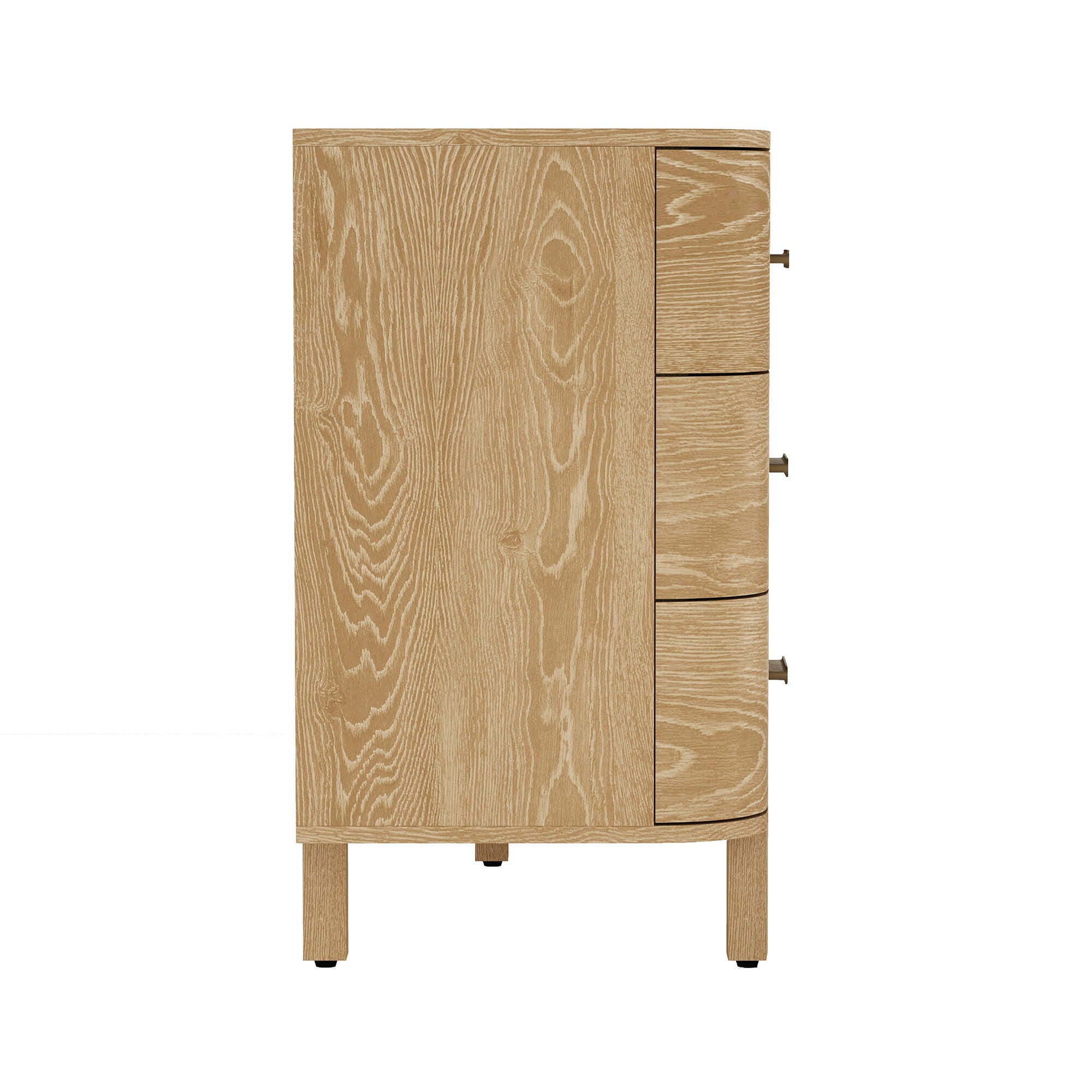 Manhattan Comfort Solara 6 Drawer Dresser, Natural Oak, large