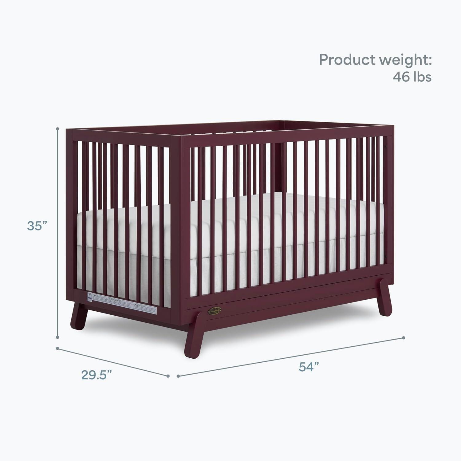 Dream On Me Hygge 5-in-1 Convertible Crib, Auburn, large