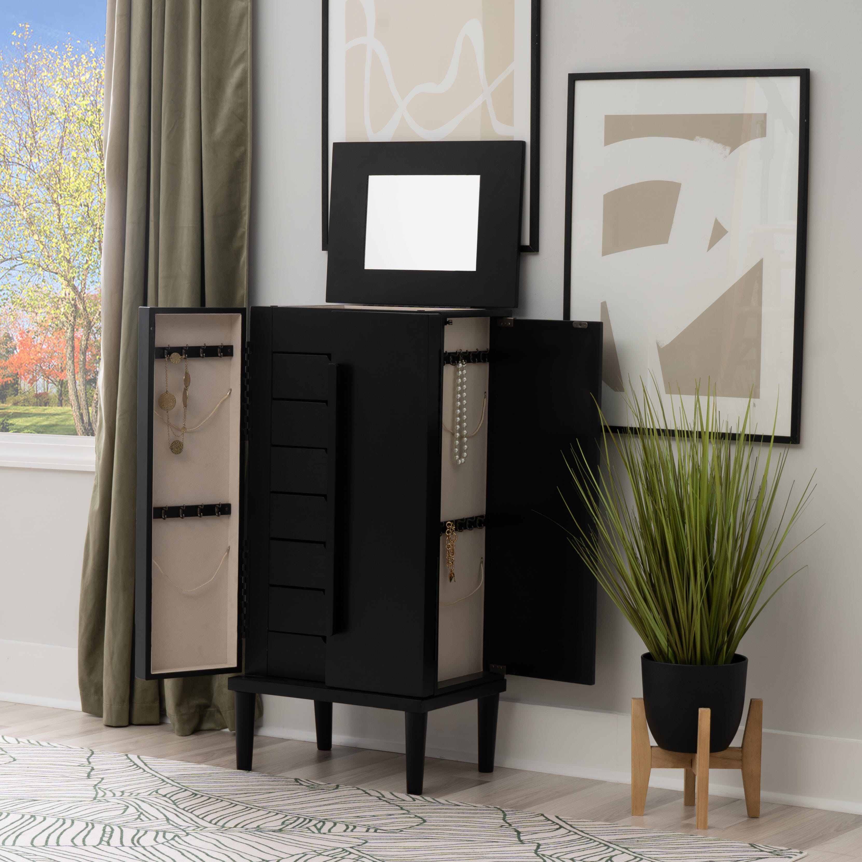 Linon Milna 7 Drawer Armoire, , large