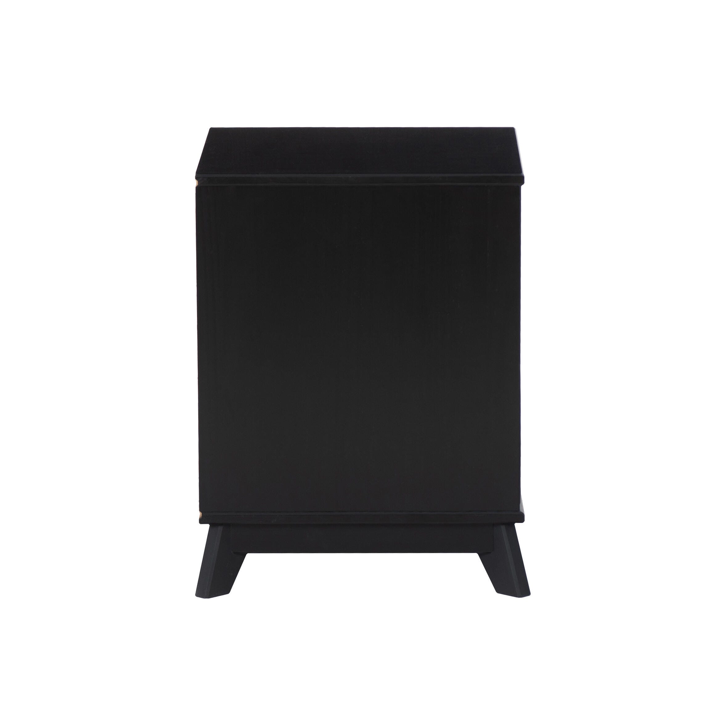 Linon Pierce 19" 2 Drawer Nightstand, Black, large