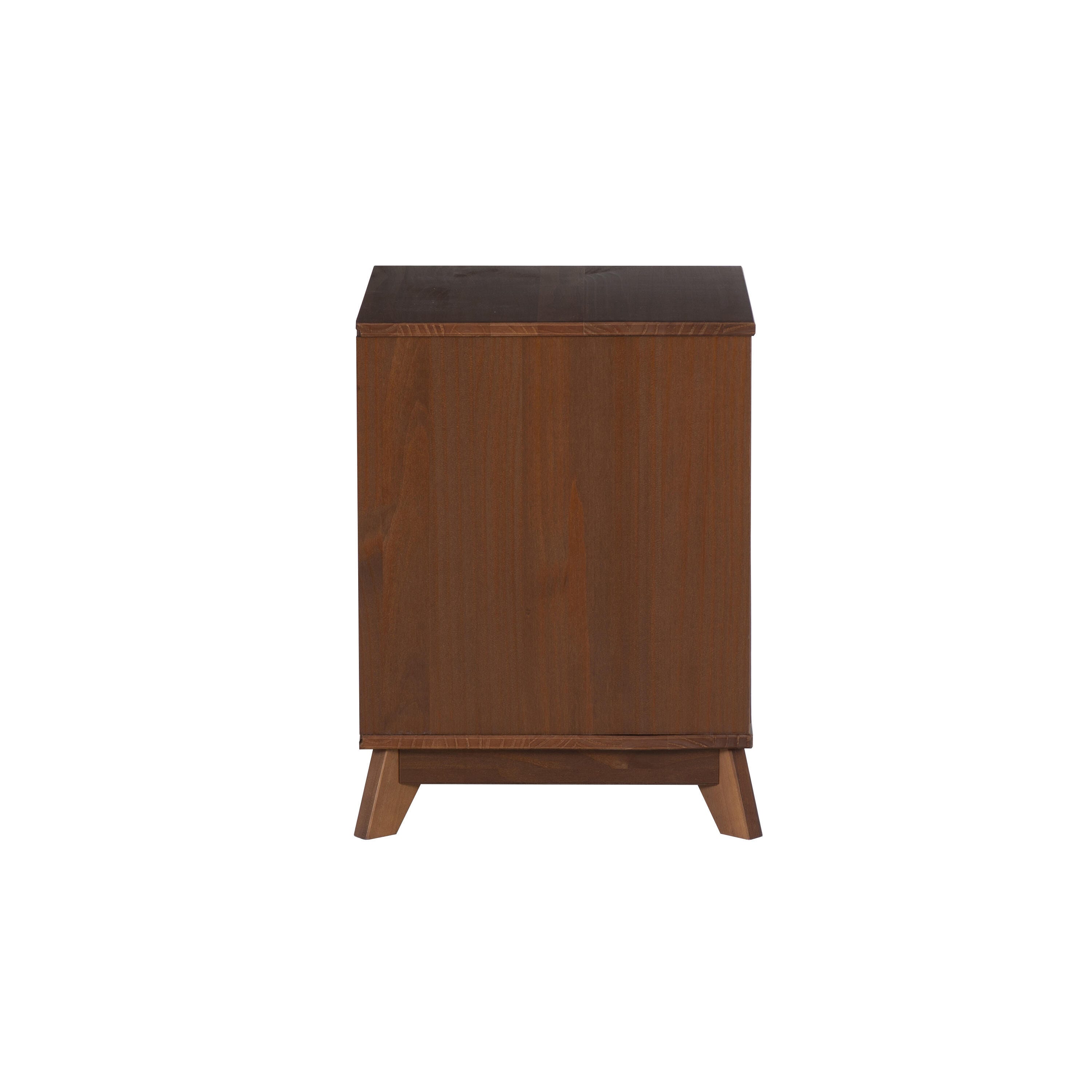 Linon Pierce 19" 2 Drawer Nightstand, Walnut, large