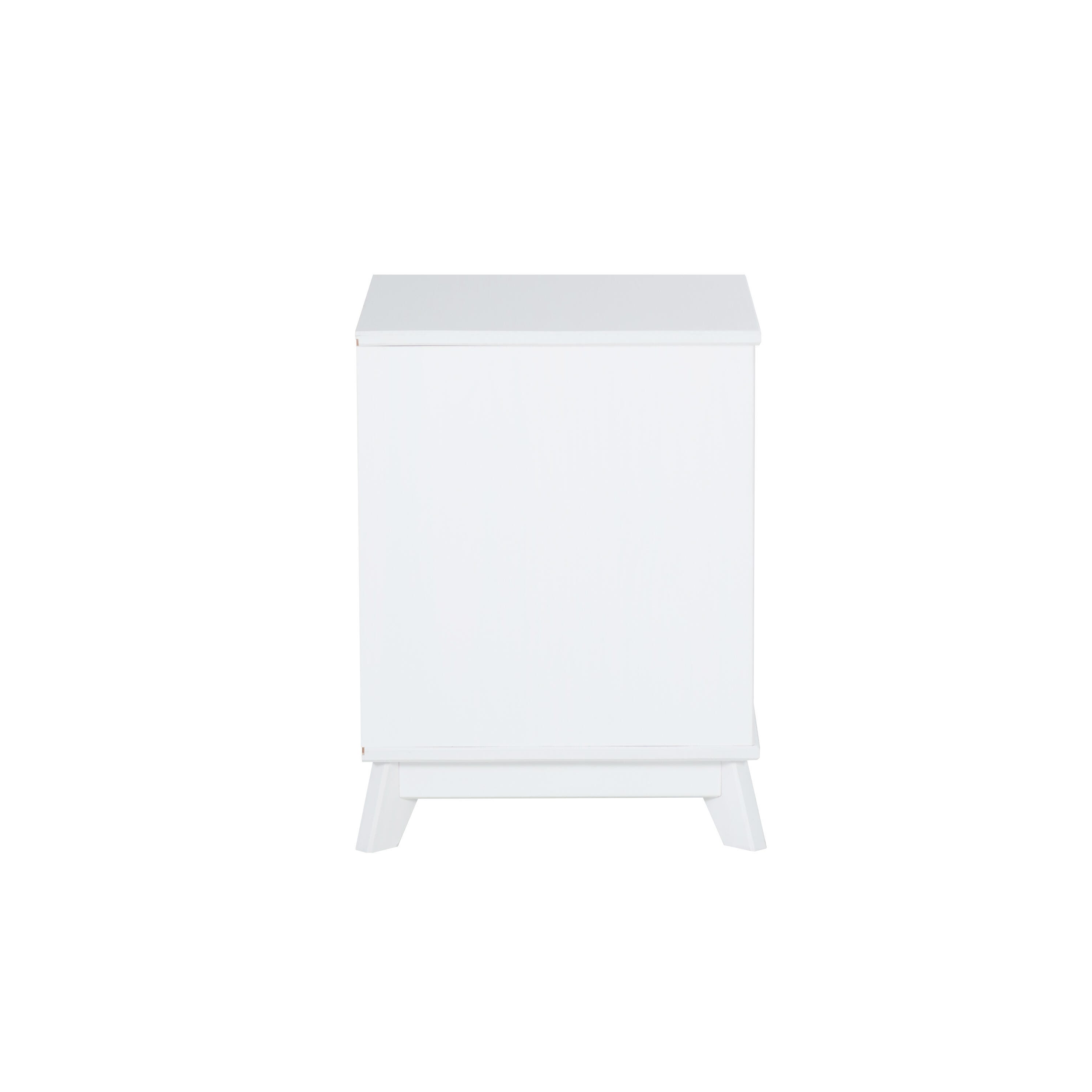 Linon Pierce 19" 2 Drawer Nightstand, White, large