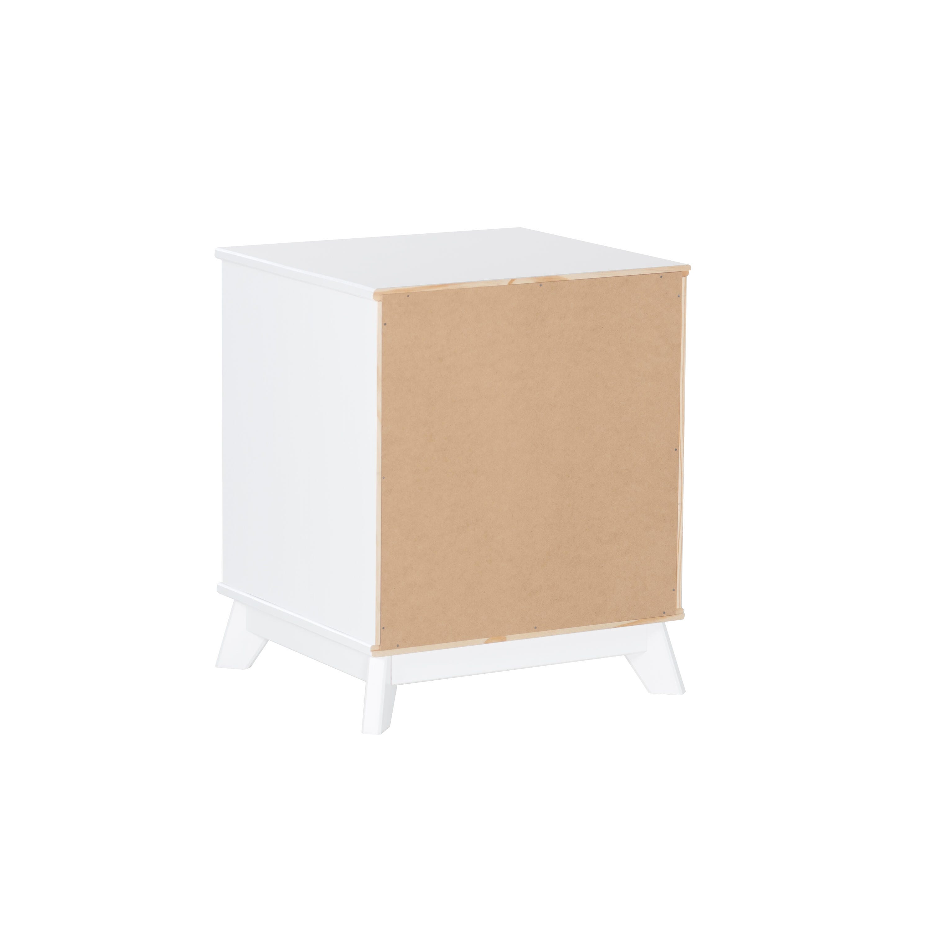 Linon Pierce 19" 2 Drawer Nightstand, White, large