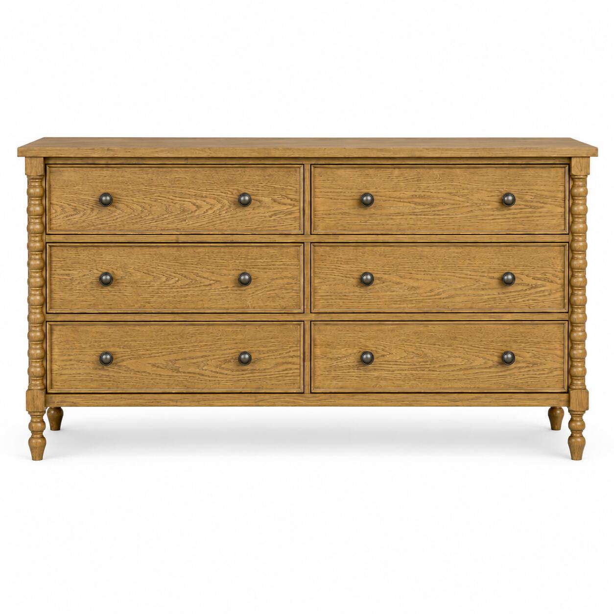 Madison Park Signature Beckett 6 Drawer Dresser, Natural, large