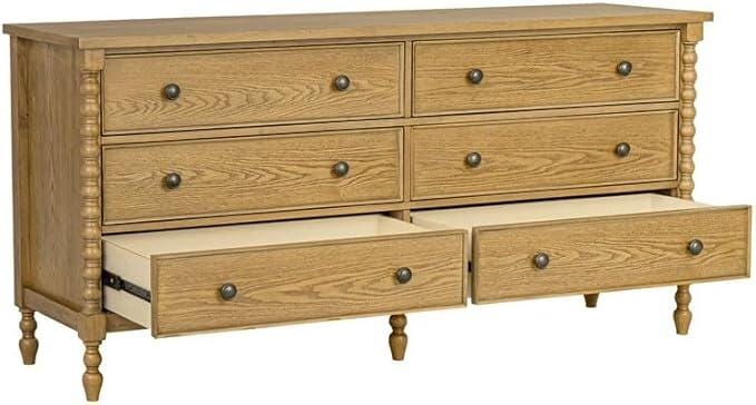 Madison Park Signature Beckett 6 Drawer Dresser, Natural, large
