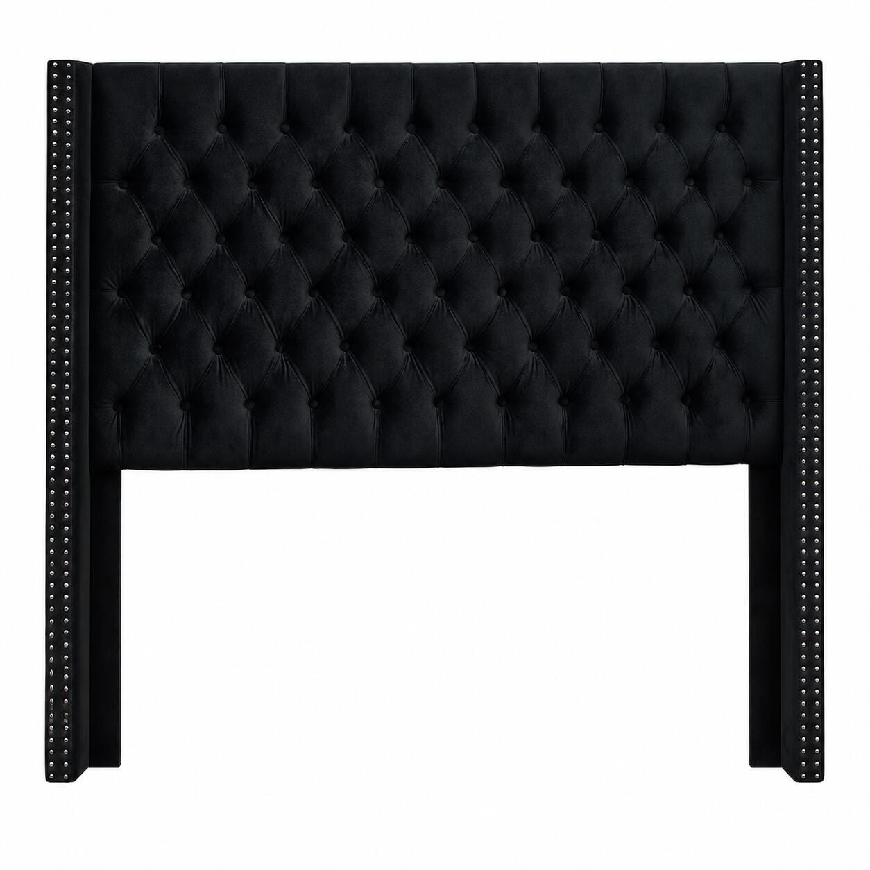 Madison Park Amelia Upholstered Full/Queen Headboard, Black, large