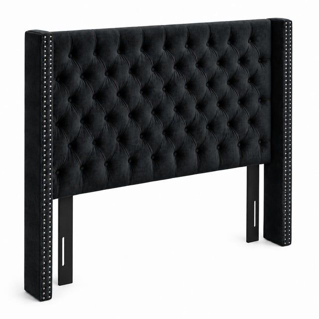 Madison Park Amelia Upholstered King Headboard, Black