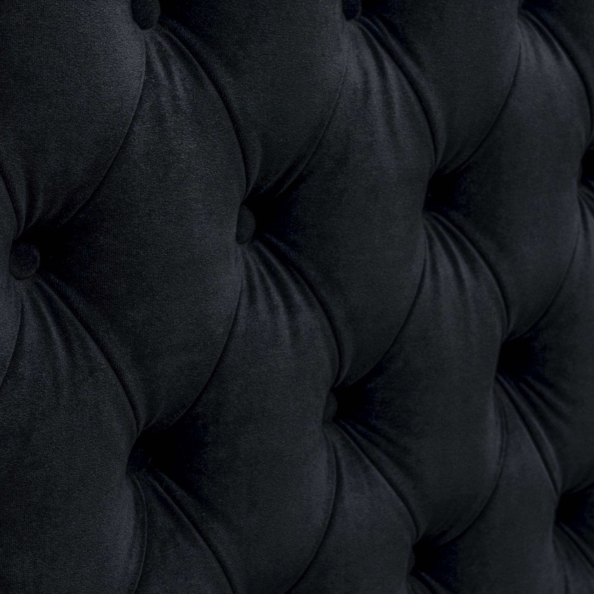 Madison Park Amelia Upholstered King Headboard, Black, large