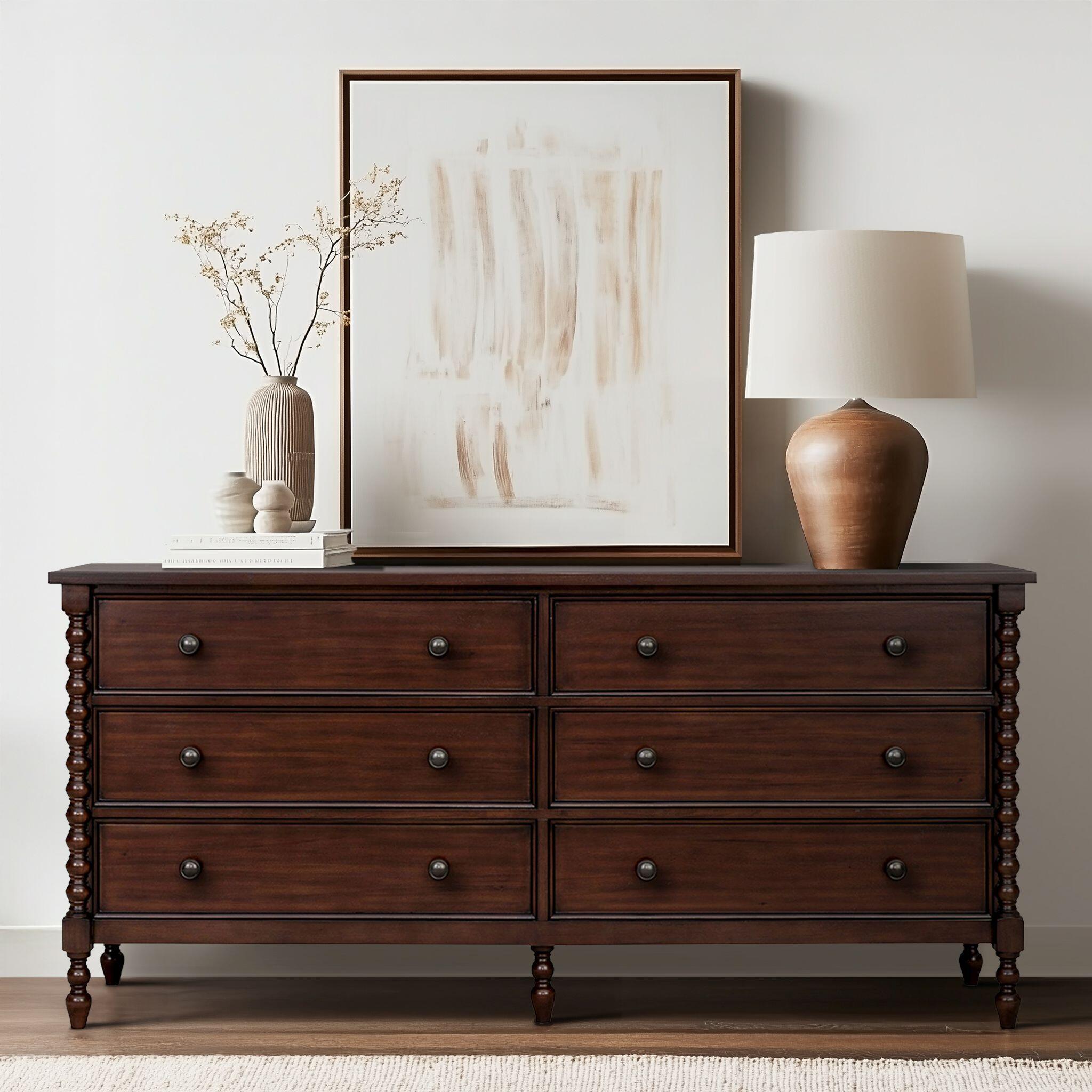 Madison Park Signature Beckett 6 Drawer Dresser, Morocco Brown, large