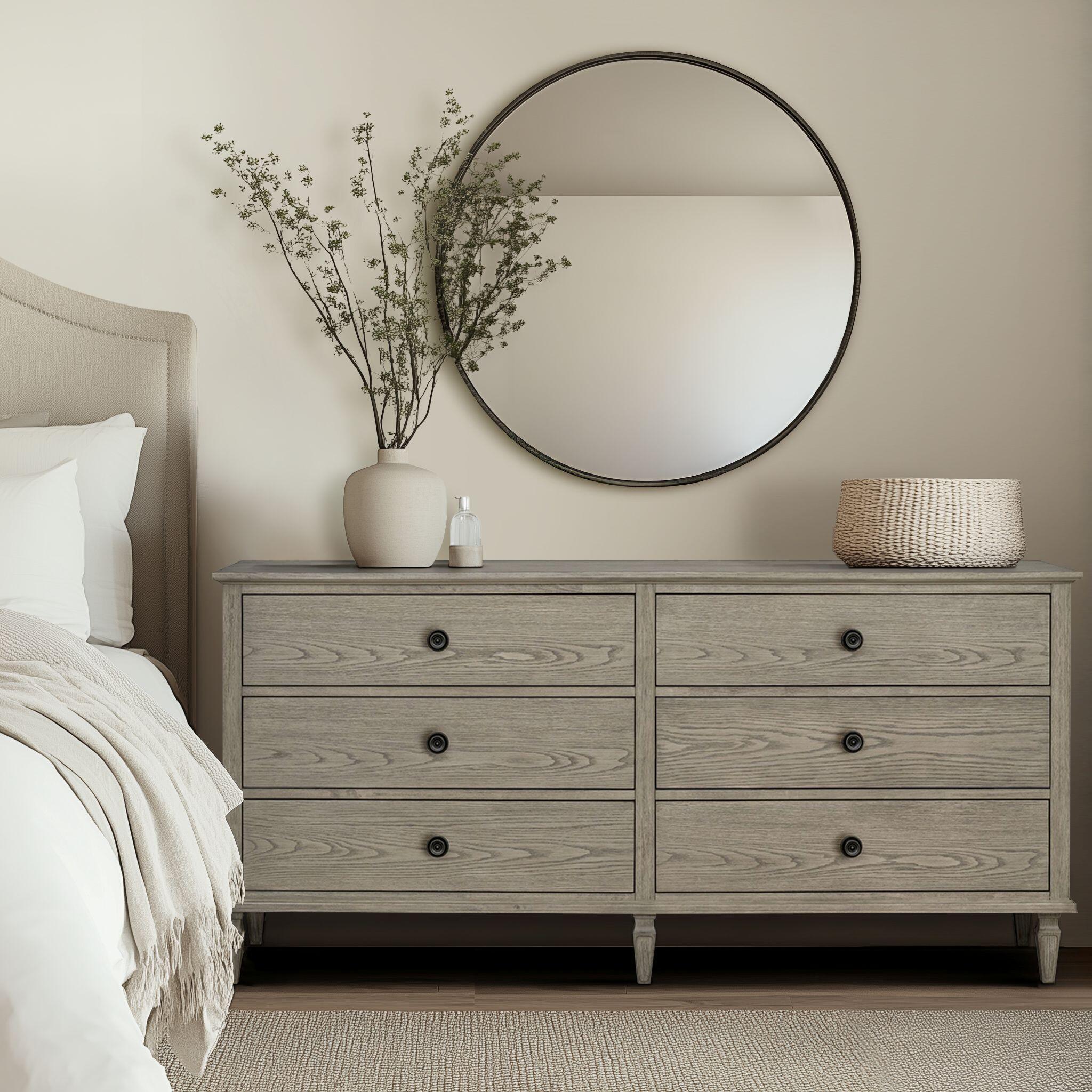 Madison Park Signature Victoria 6 Drawer Dresser, Reclaimed Gray, rollover