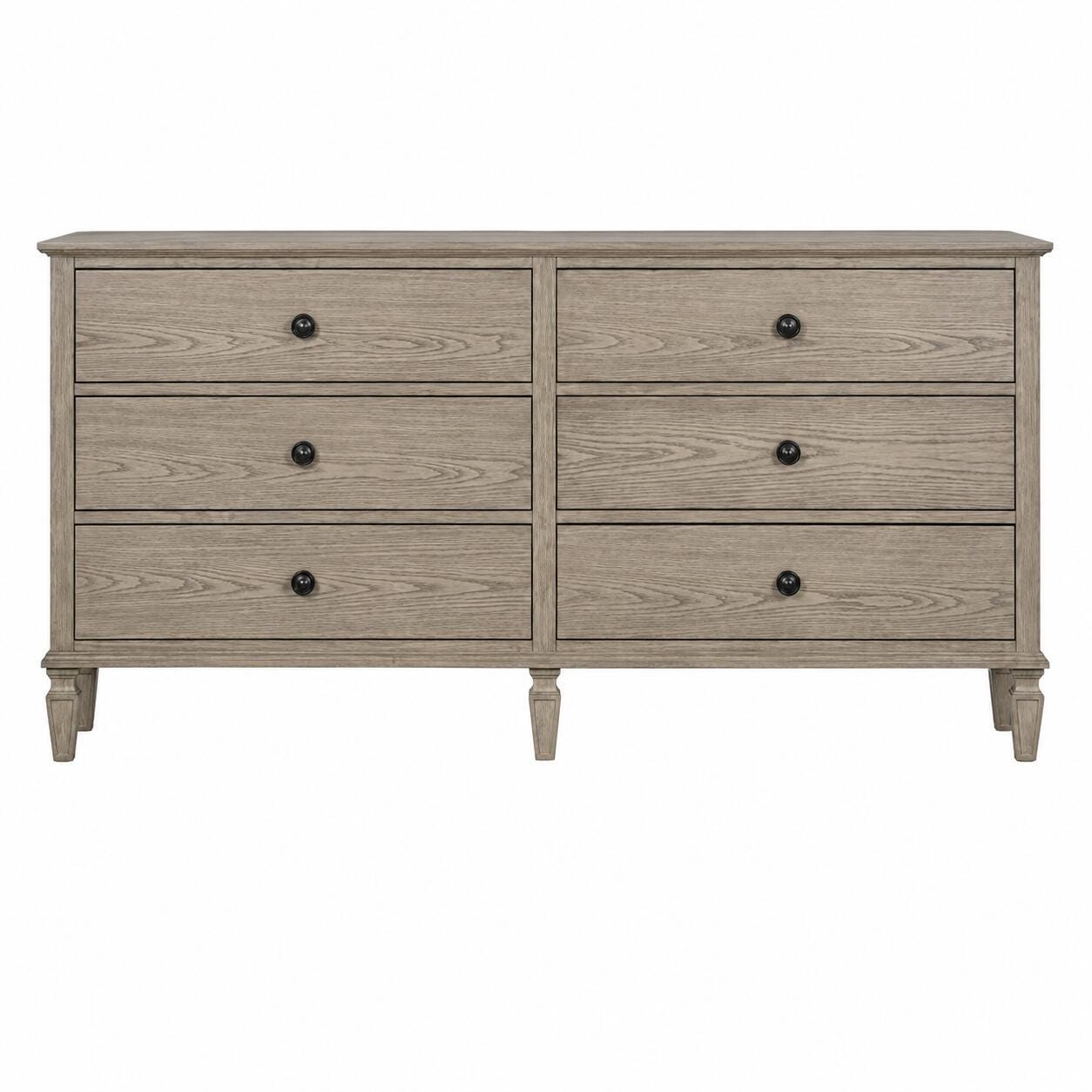 Madison Park Signature Victoria 6 Drawer Dresser, Reclaimed Gray, large