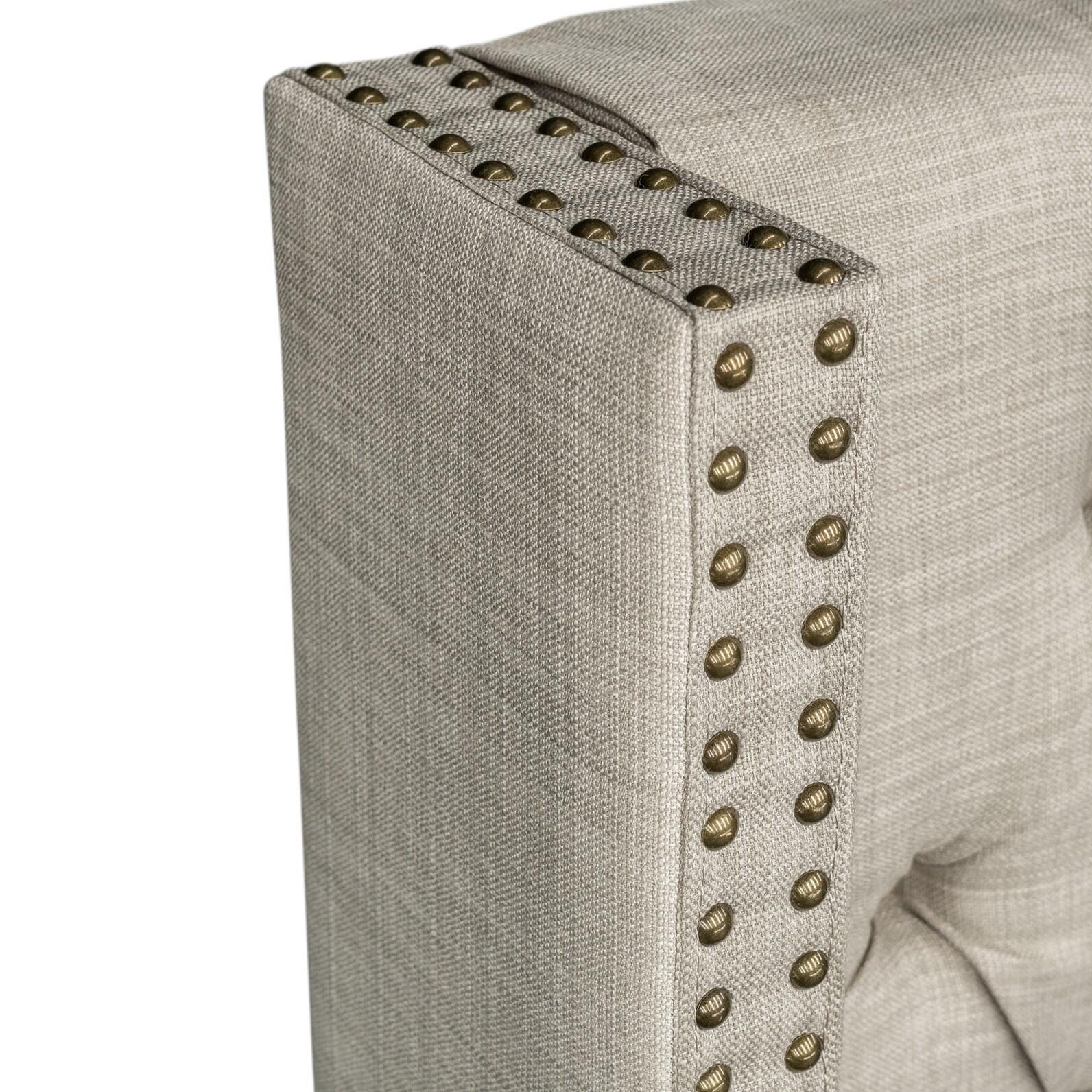 Madison Park Amelia Upholstered King Headboard, Beige, large