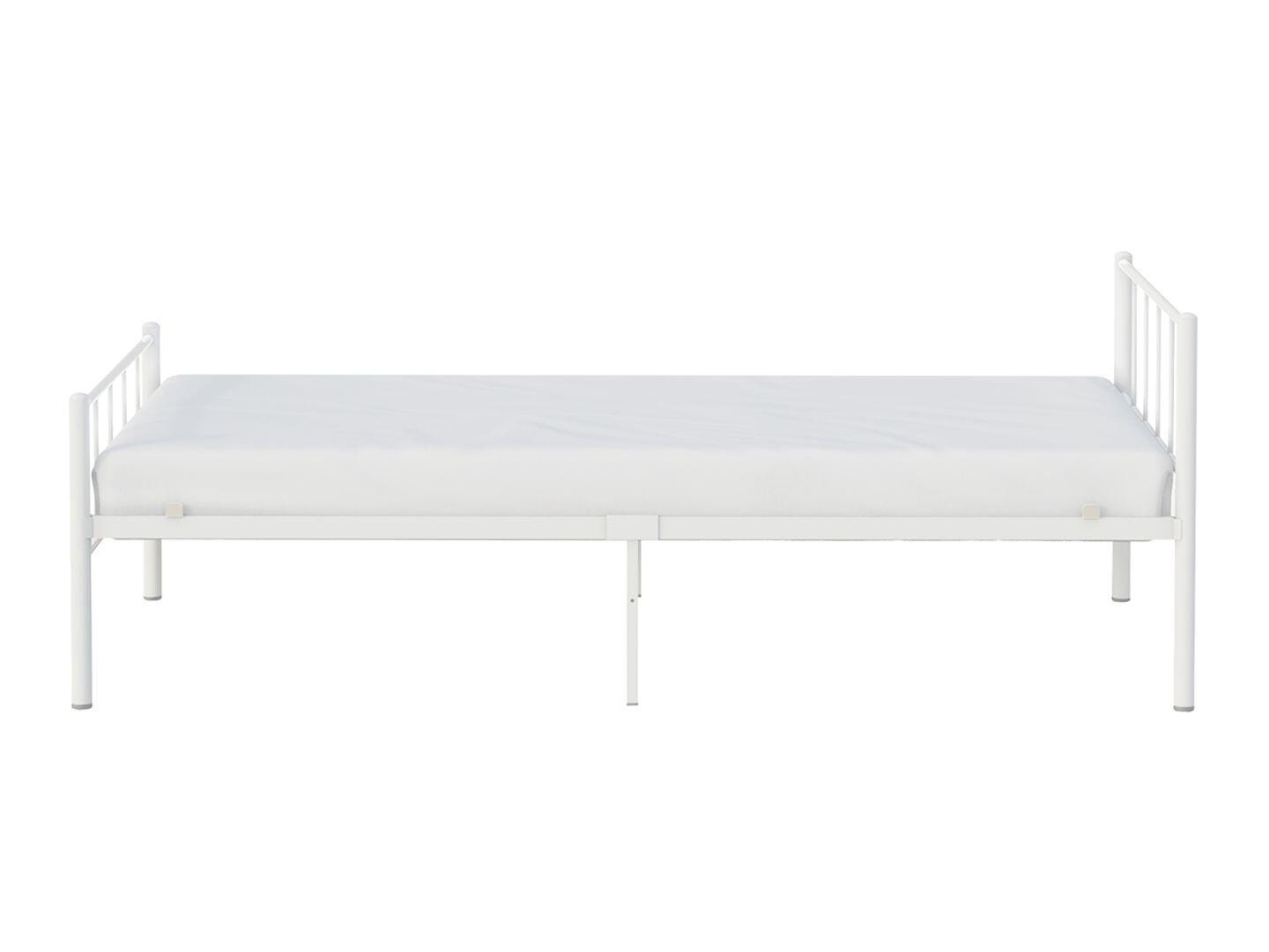 BK Furniture Austin Twin Metal Bed, White, large