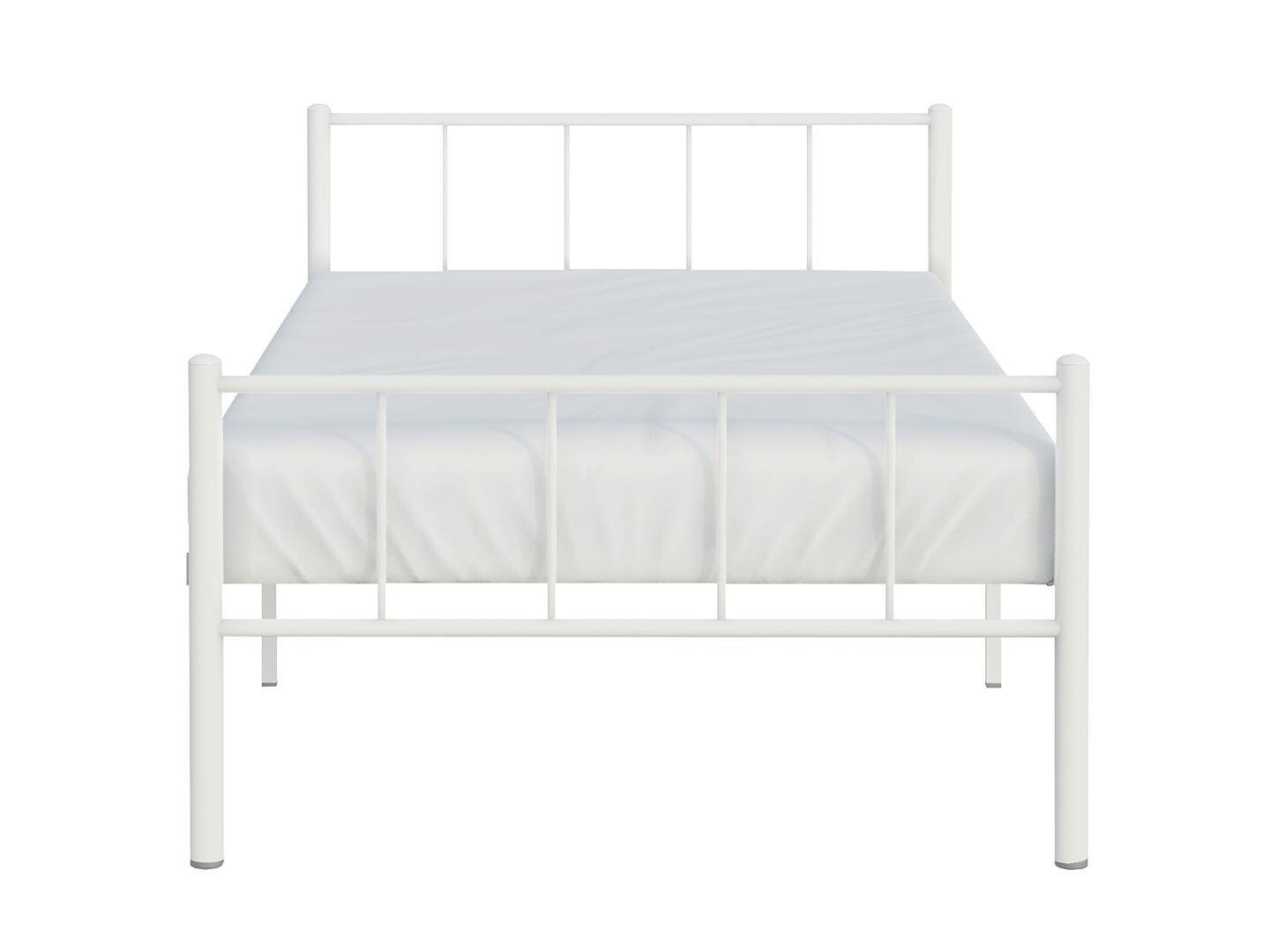 BK Furniture Austin Twin Metal Bed, White, large