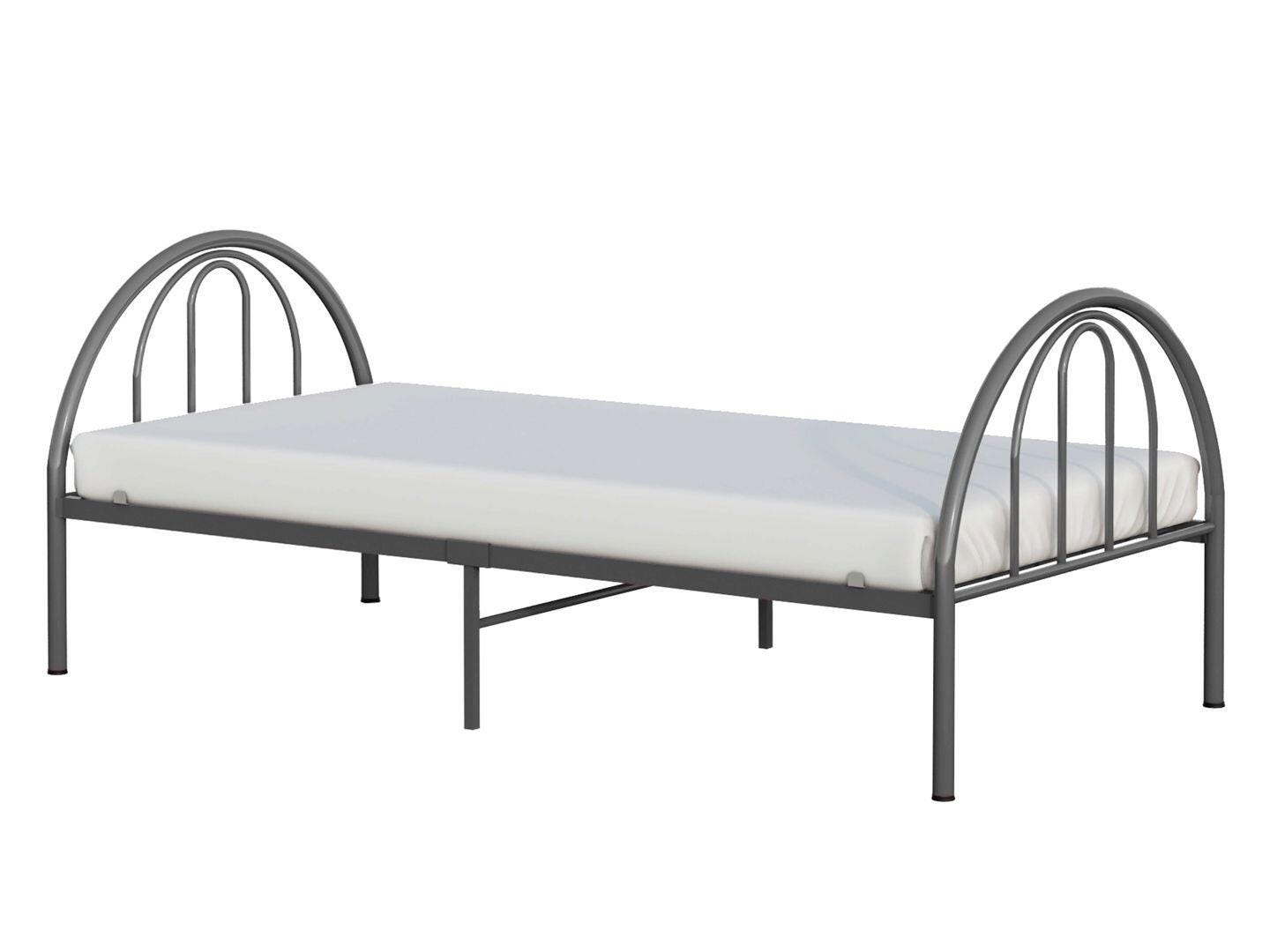 BK Furniture Brroklyn Twin Metal Bed, Earl Gray, large