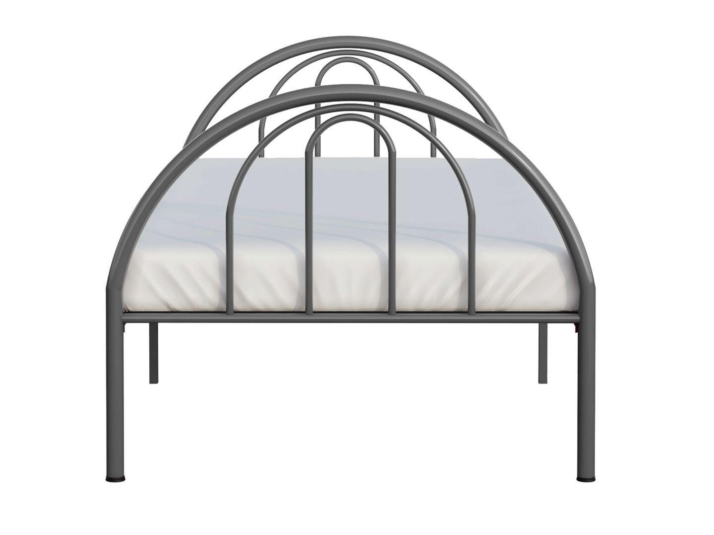 BK Furniture Brroklyn Twin Metal Bed, Earl Gray, large