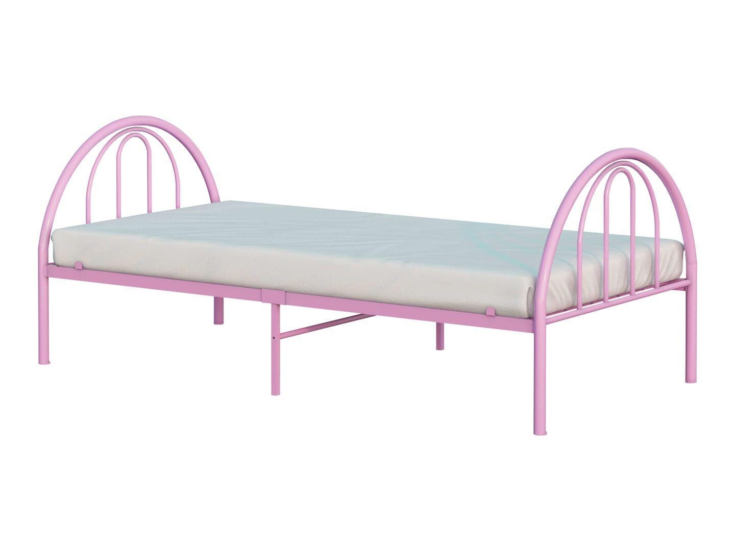 BK Furniture Brroklyn Twin Metal Bed, Pink, large