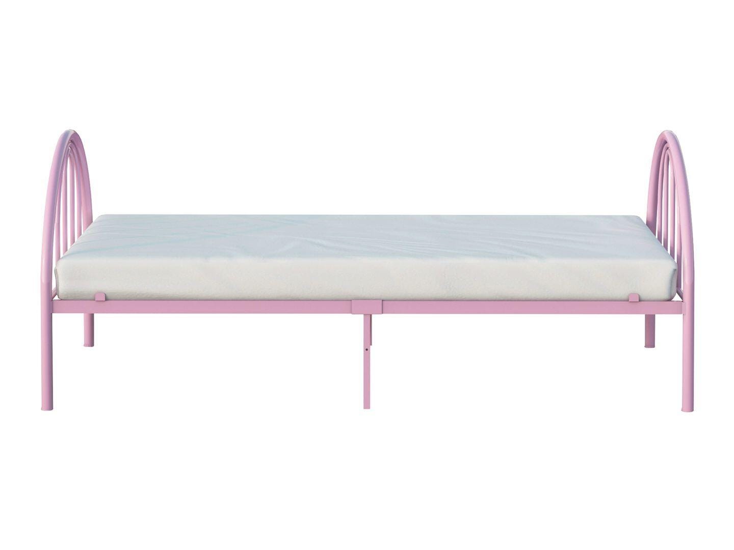 BK Furniture Brroklyn Twin Metal Bed, Pink, large