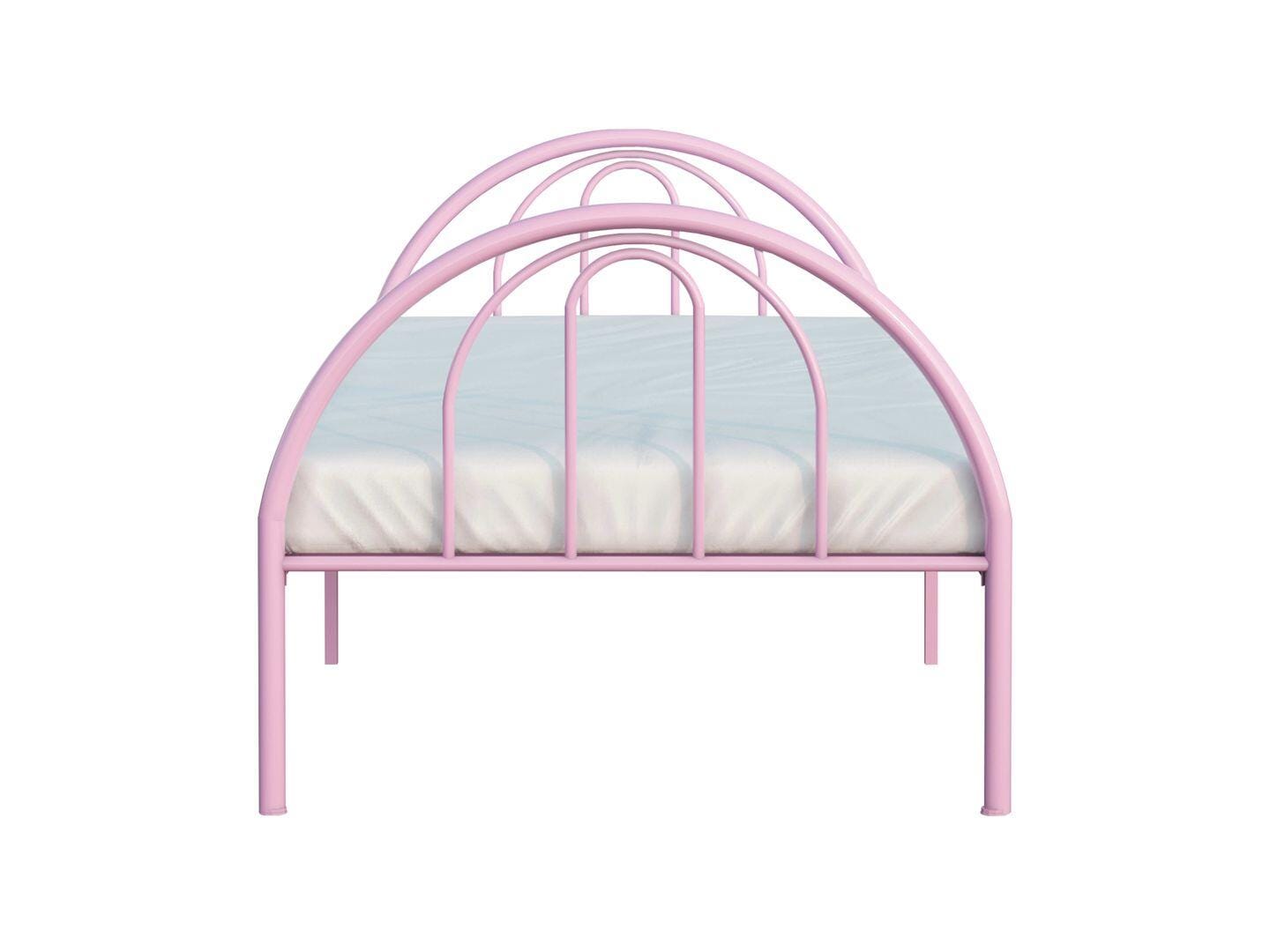 BK Furniture Brroklyn Twin Metal Bed, Pink, large