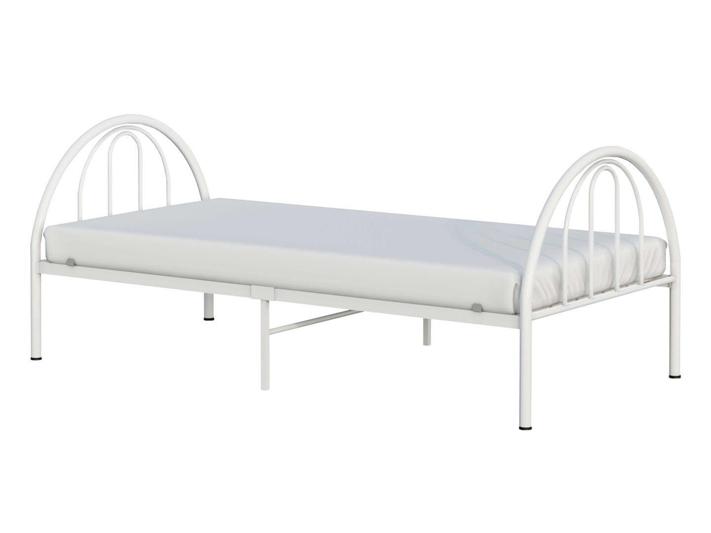 BK Furniture Brroklyn Twin Metal Bed, White, large