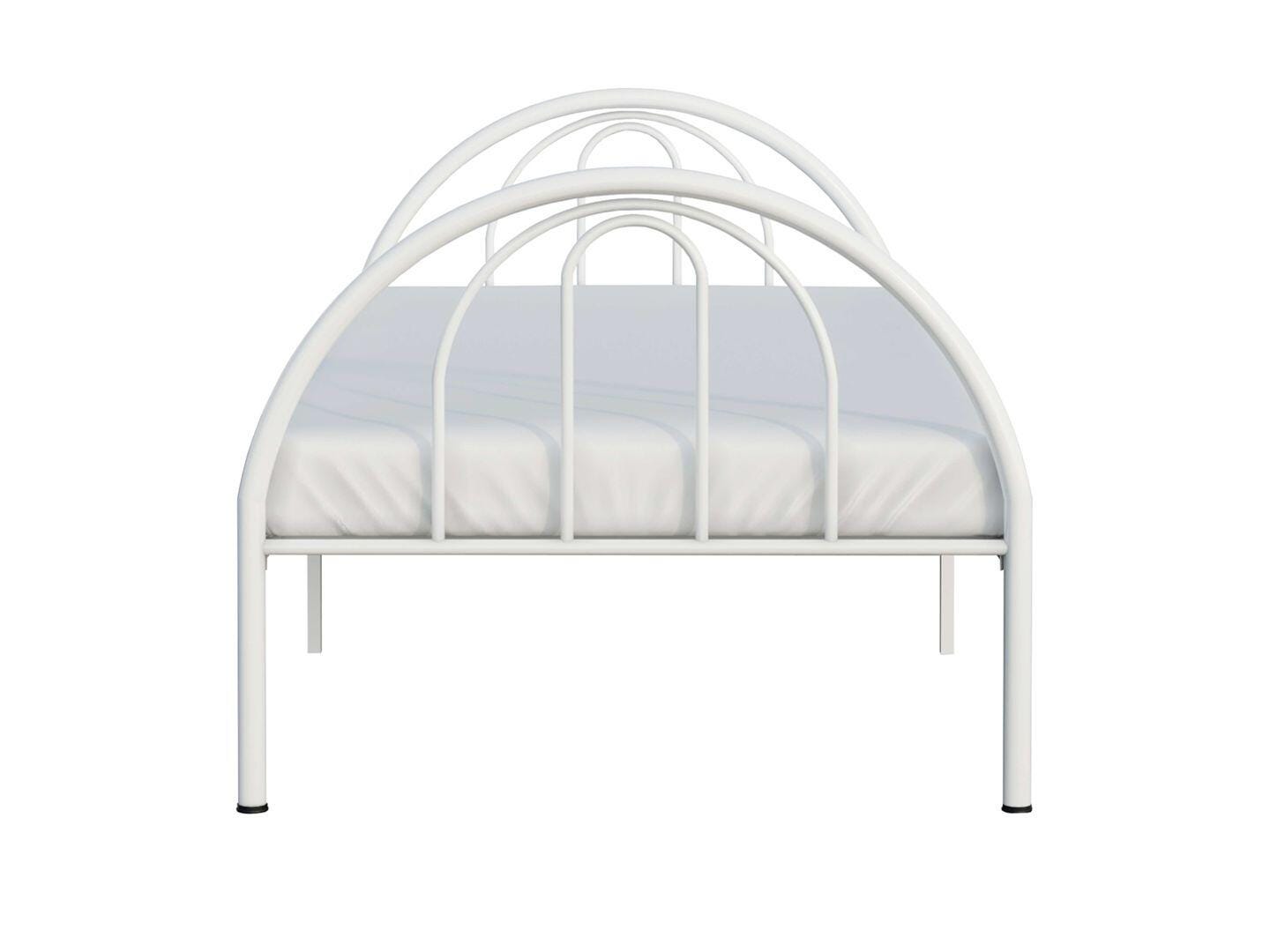 BK Furniture Brroklyn Twin Metal Bed, White, large