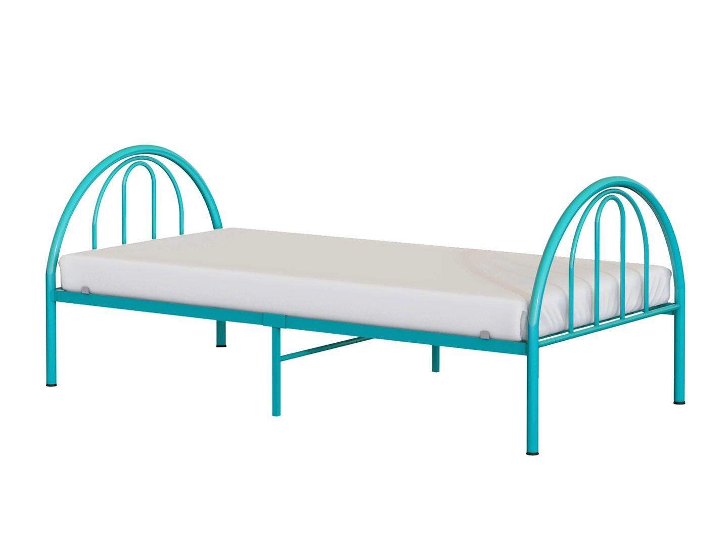 BK Furniture Brroklyn Twin Metal Bed, Turquoise, large