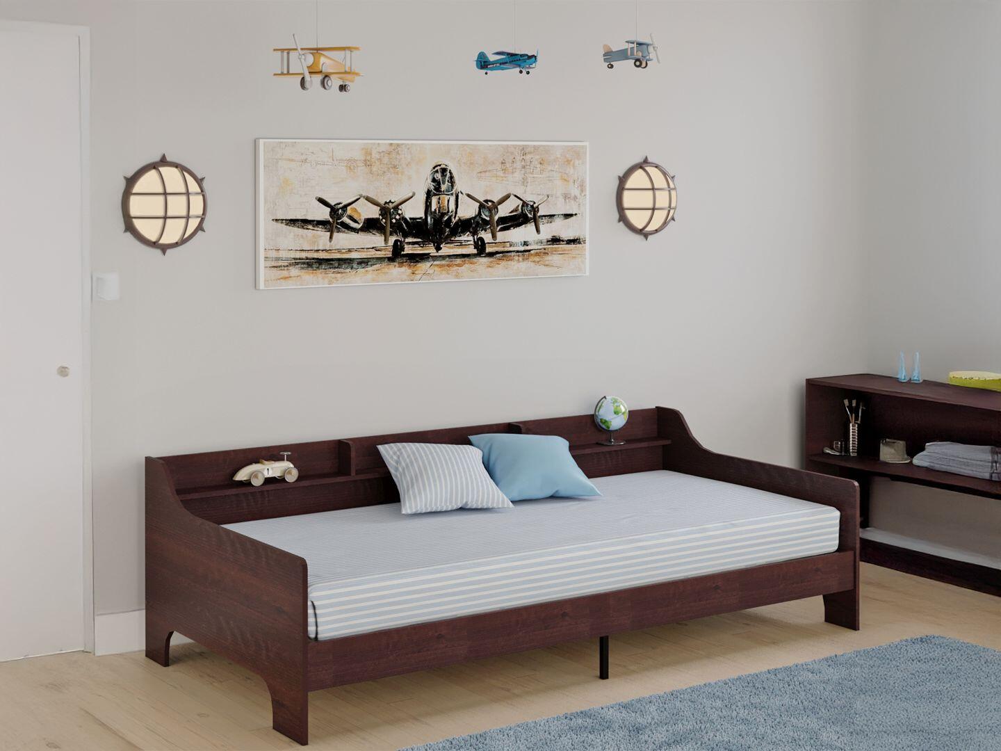 BK Furniture Hamilton Twin Loft Bed with Storage, , large