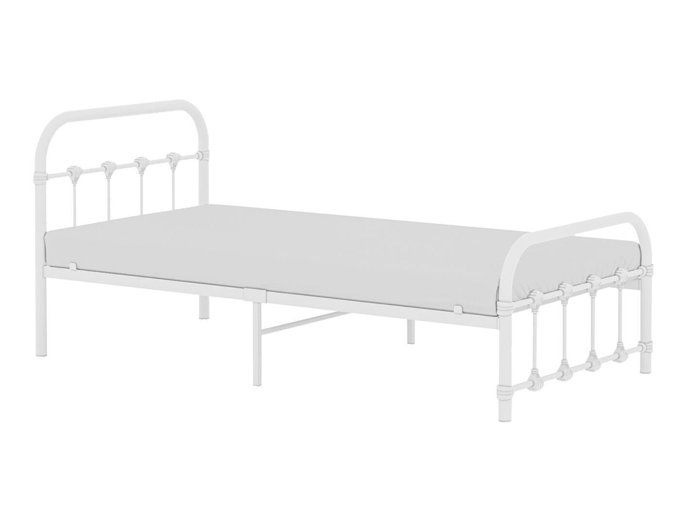 BK Furniture Melissa Twin Metal Bed, White, large