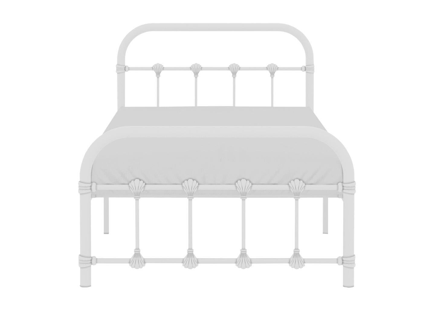 BK Furniture Melissa Twin Metal Bed, White, large