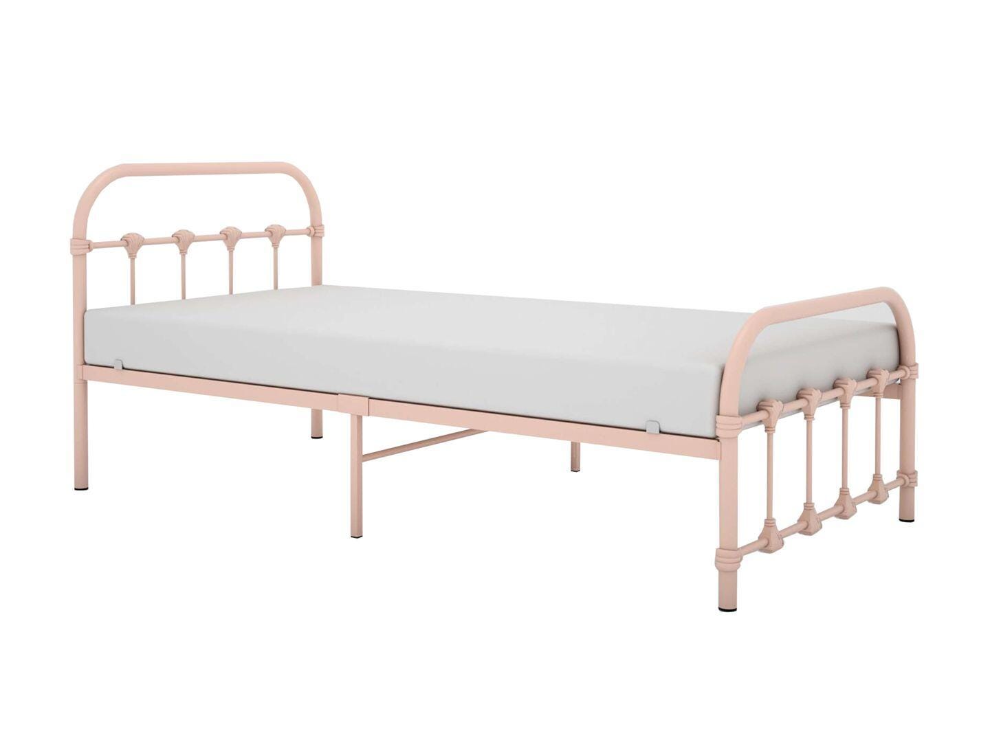 BK Furniture Melissa Twin Metal Bed, Clay, large