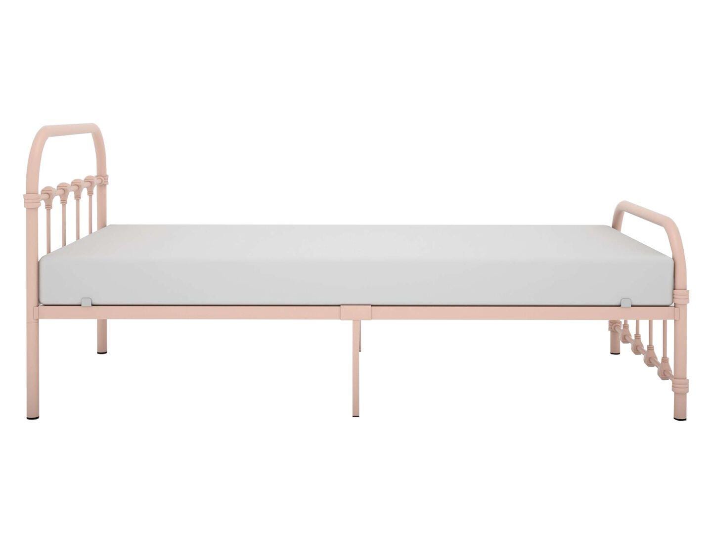 BK Furniture Melissa Twin Metal Bed, Clay, large